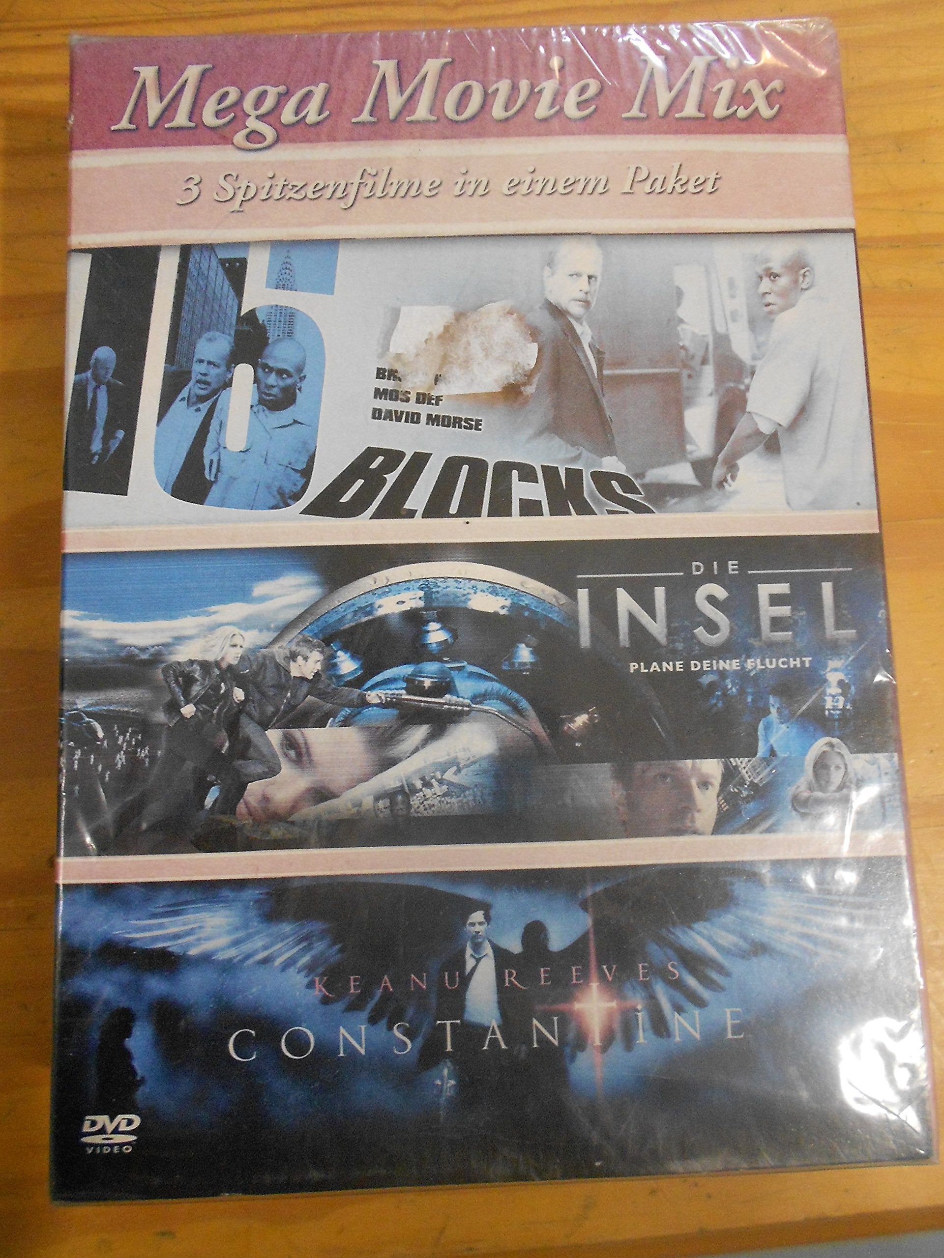 Mega Movie Mix - 3 Spitzenfilme 16 Blocks / Die Insel / Constantine DVD Films
