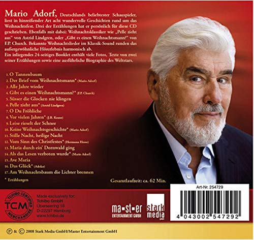 Weihnachten mit Mario Adorf. Die schönsten Weihnachtsgeschichten & Lieder. Music