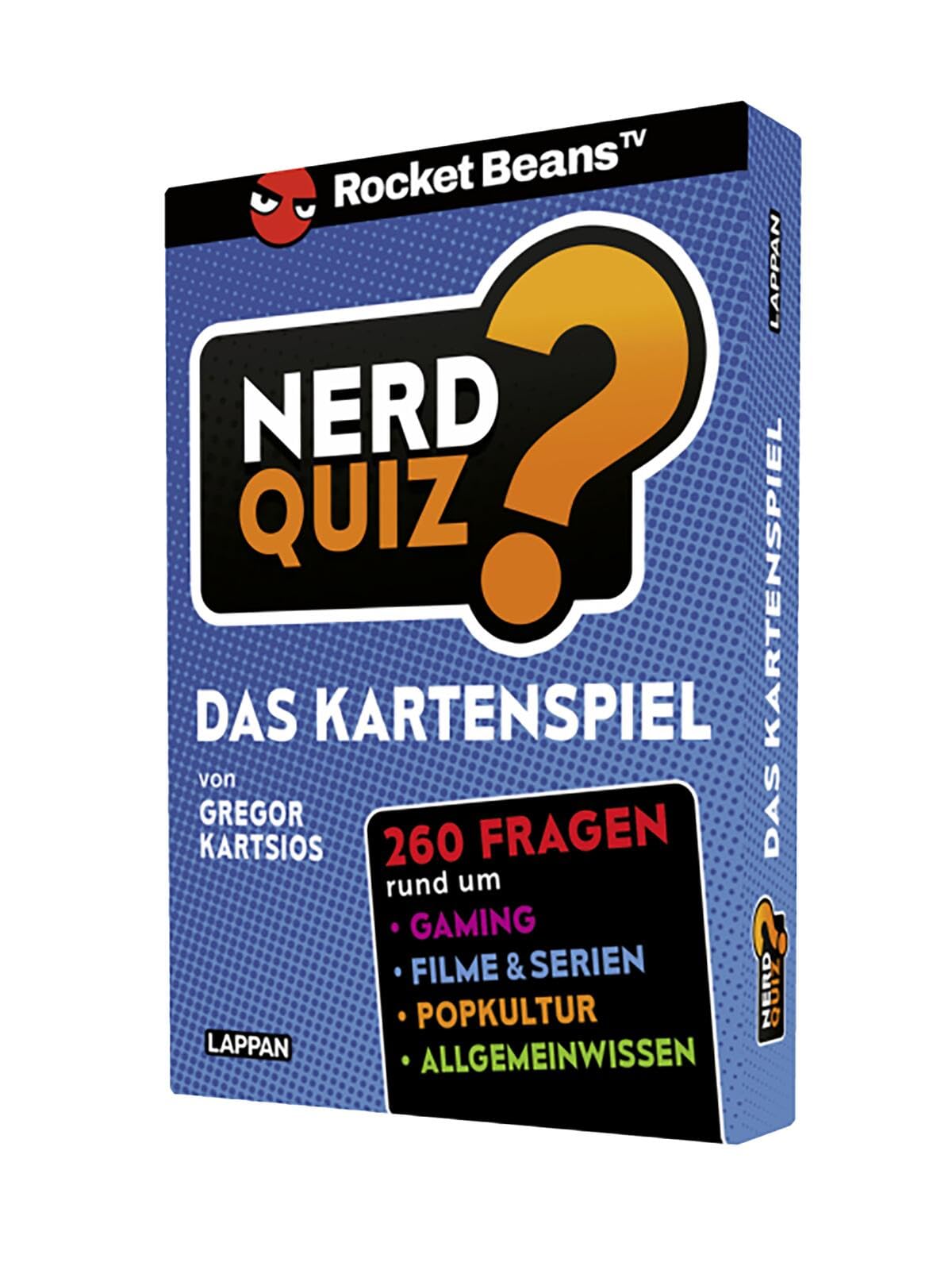 Nerd Quiz - das Kartenspiel: 260 Fragen rund um Games, Filme und Popkultur | Präsentiert von Rocket Beans TV! | Quizspiel für große Runden und Kartenspiel für unterwegs Media & Communication