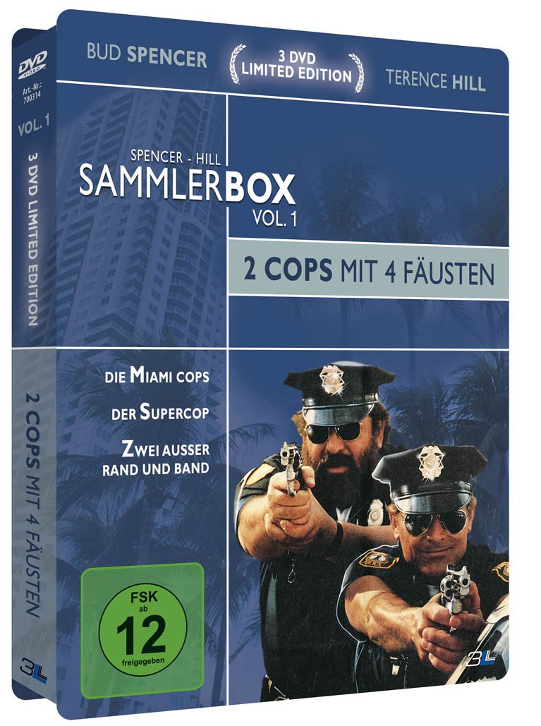 Bud Spencer & Terence Hill Sammlerbox Vol. 1: 2 Cops mit 4 Fäusten (3 DVDs) Films