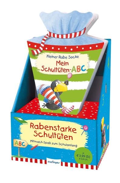 Der kleine Rabe Socke: Mein Schultüten-ABC Display mit 10 Exemplaren Der kleine Rabe Socke Ill. v. Rudolph, Annet Deutsch 10 x Rückstichbroschur in Schultüten-Form gestanzt, stehend im Display book