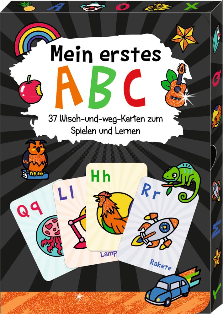 Wisch-und-weg-Wendekarten - Funny Patches - Mein erstes ABC: 37 Wendekarten zum Spielen und Lernen Card Games
