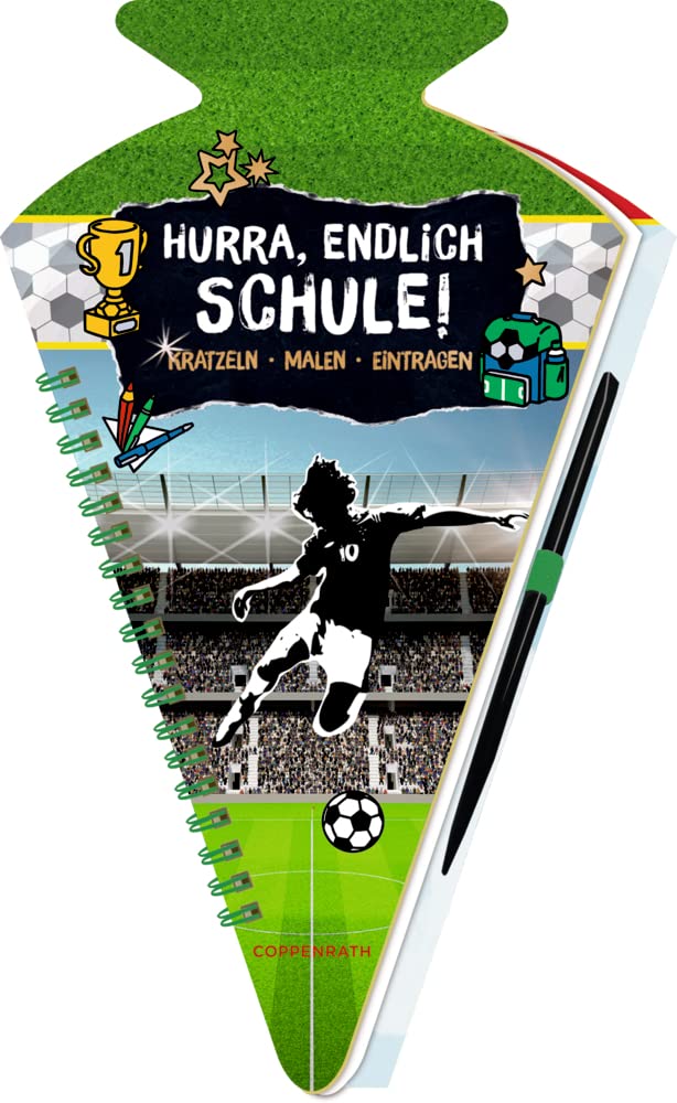 Schultüten-Kratzelbuch - Fußball - Hurra, endlich Schule!: Kratzeln, Malen, Eintragen Leisure & Fun