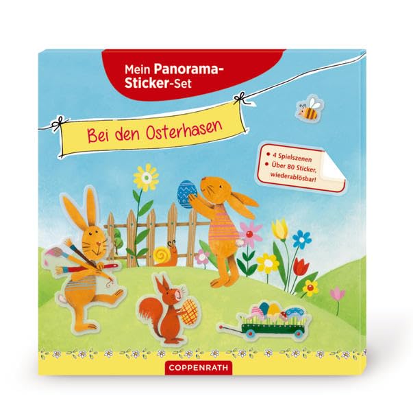 Bei den Osterhasen: Mein Panorama-Sticker-Set. 4 Spielszenen. Über 80 Sticker - wiederablösbar! Tiptoi & Games
