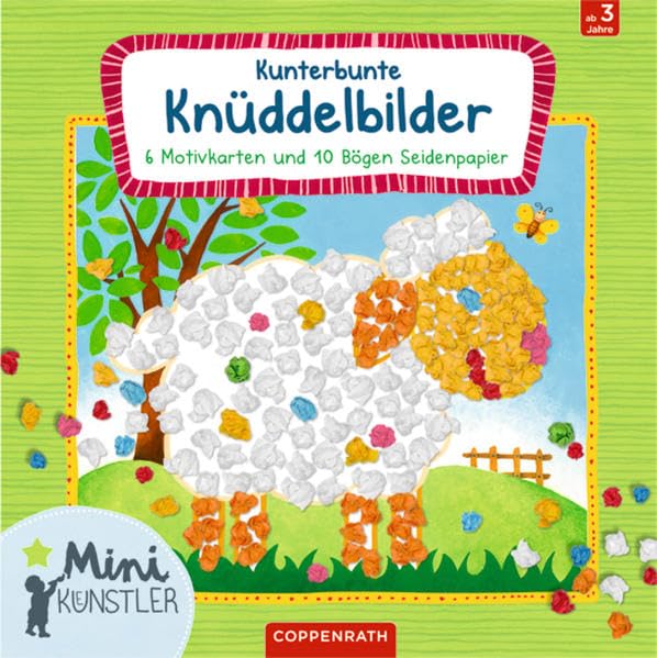Kunterbunte Knüddelbilder: 6 Motivkarten und 10 Bögen Seidenpapier Non-fiction
