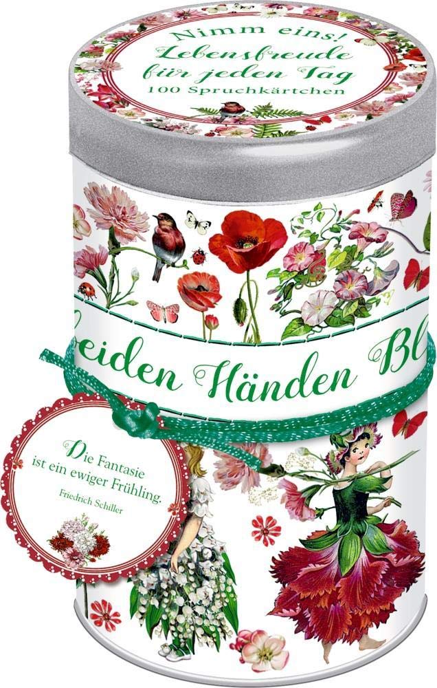 Sprüchedose - Nimm eins! Lebensfreude für jeden Tag (Blumenkinder): 100 Spruchkärtchen Living & Furnishing