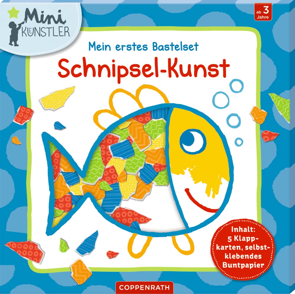 Mein erstes Bastelset: Schnipsel-Kunst: Inhalt: 5 Klappkarten, selbstklebendes Buntpapier (Mini-Künstler) Hobbies & Crafts