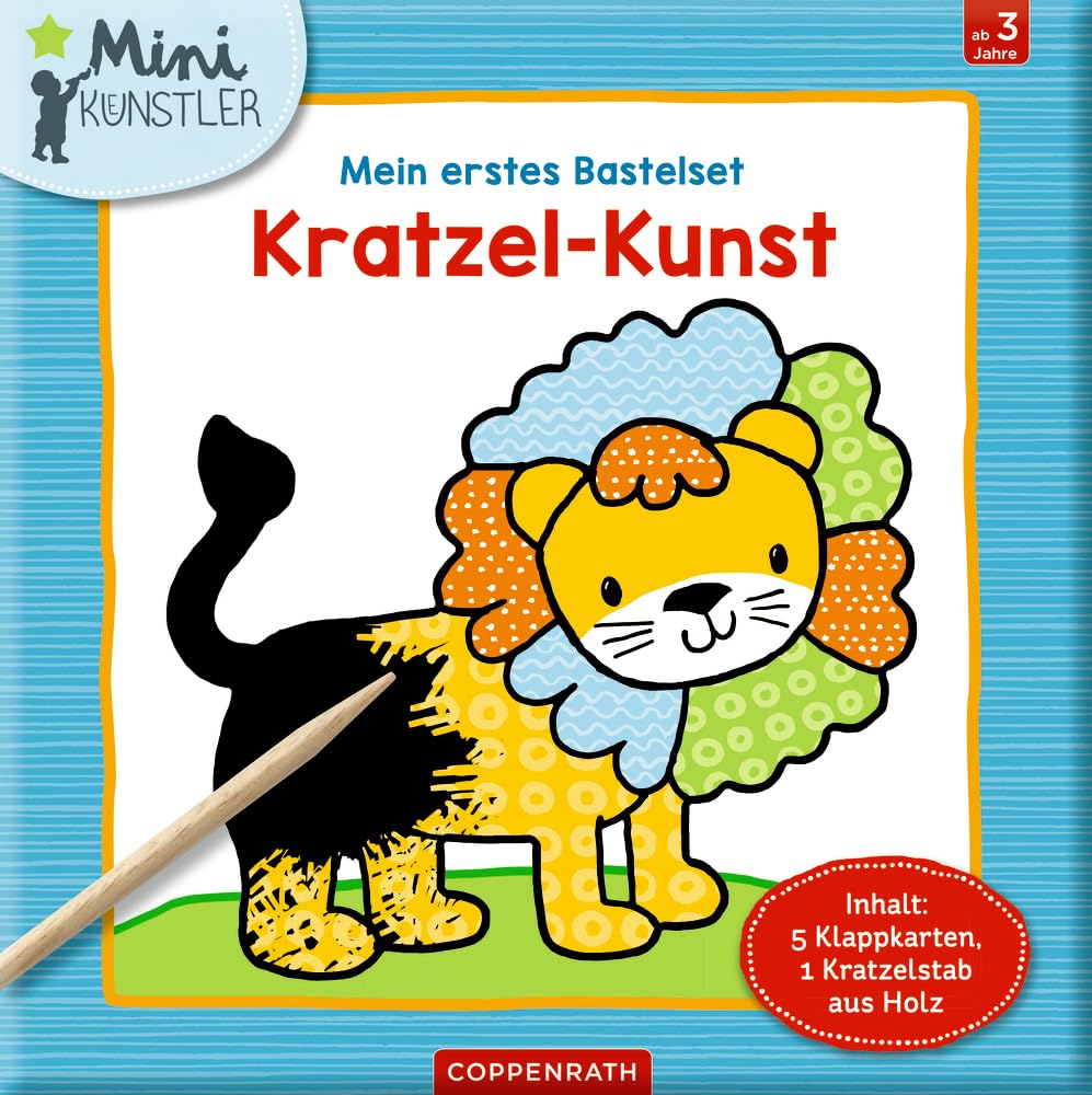 Mein erstes Bastelset: Kratzel-Kunst (Mini-Künstler): Inhalt: 5 Klappkarten, 1 Kratzelstab aus Holz Non-fiction