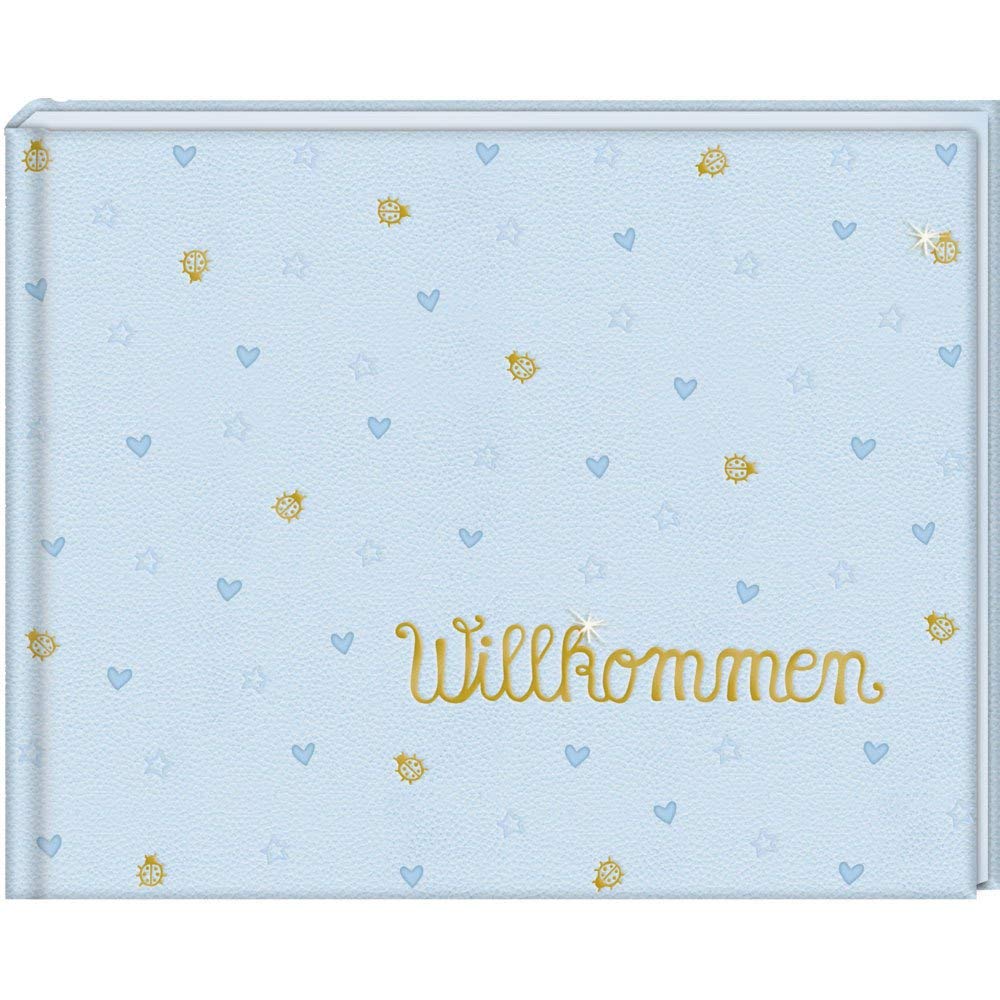 Babyalbum - BabyGlück - Willkommen. Hellblau book