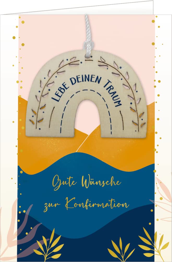 Grußkarte: Gute Wünsche zur Konfirmation - Regenbogen Hobbies & Crafts