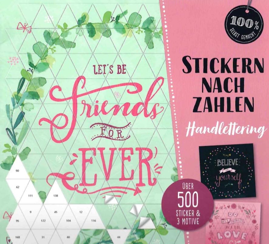 Stickern nach Zahlen Handlettering-Look: Über 500 Sticker & 3 Motive Tiptoi & Games