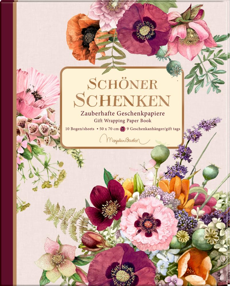 Geschenkpapier-Buch – Schöner Schenken: Zauberhafte Geschenkpapiere - Marjolein Bastin - Blütenzauber: 10 Geschenkpapiere für jeden Anlass mit Geschenkanhängern Living & Furnishing