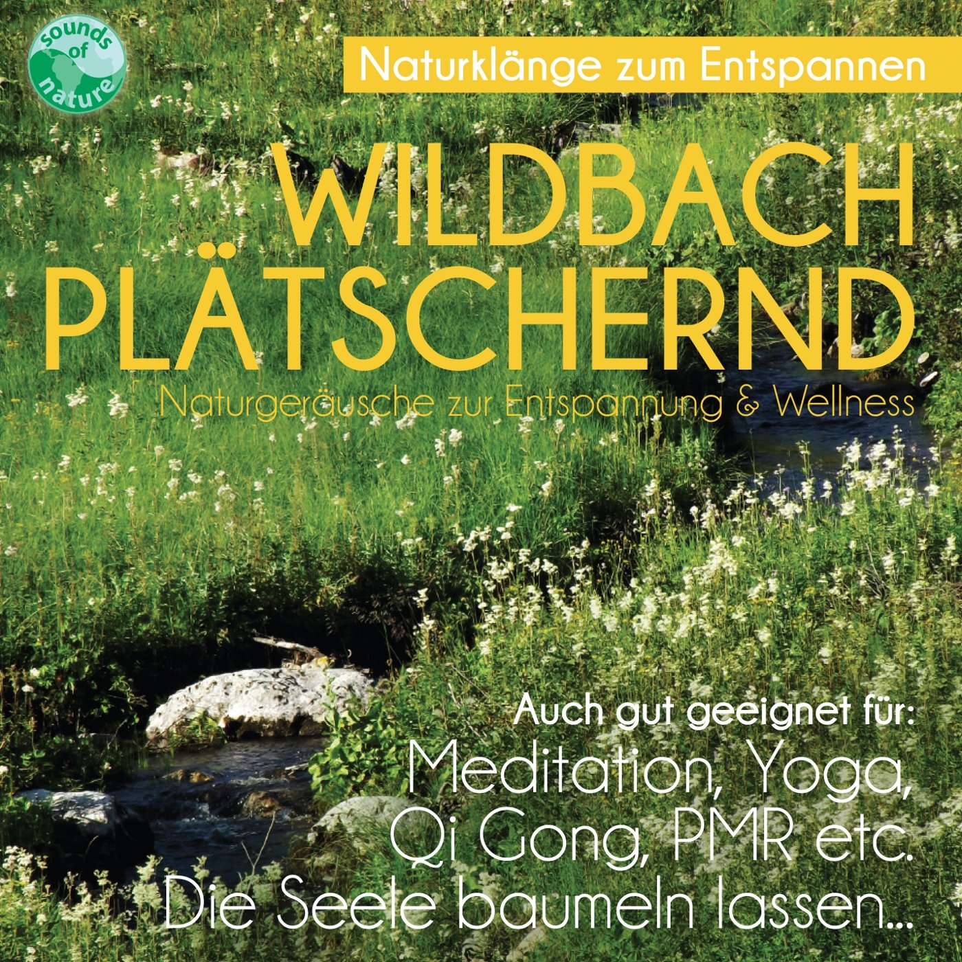 Wildbach plätschernd - Naturgeräusche zur Entspannung & Wellness - gut für die Seele Meditation Yoga Qi Gong Blues