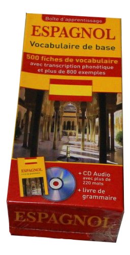 Boîte d'apprentissage Espagnol - Vocabulaire de base - 500 fiches + CD Audio Music