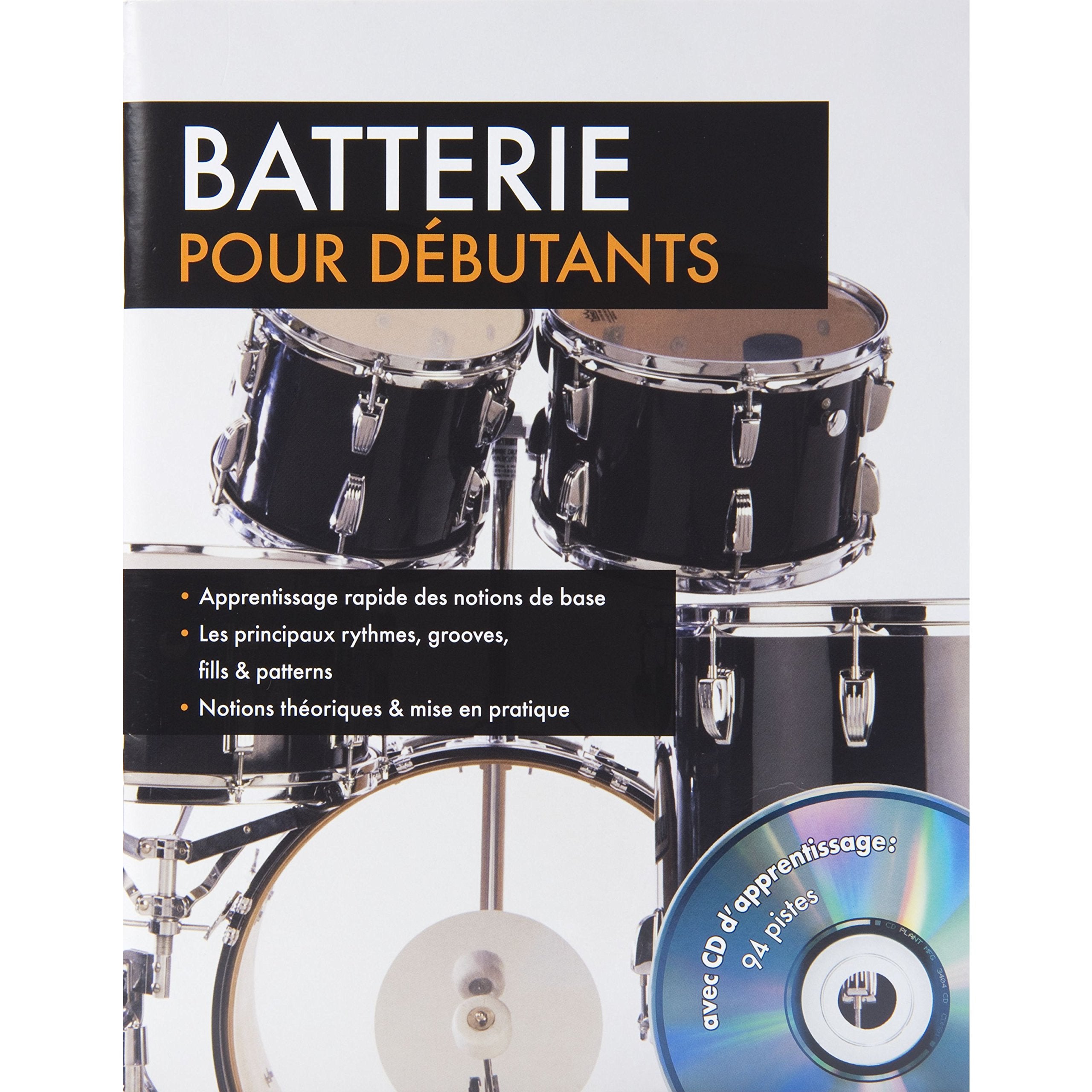 MUSIC STORE, Lehrbuch für Schlagzeug, Anfänger, Französisch, 64 Seiten, Batterie pour débutants français Arts & Music