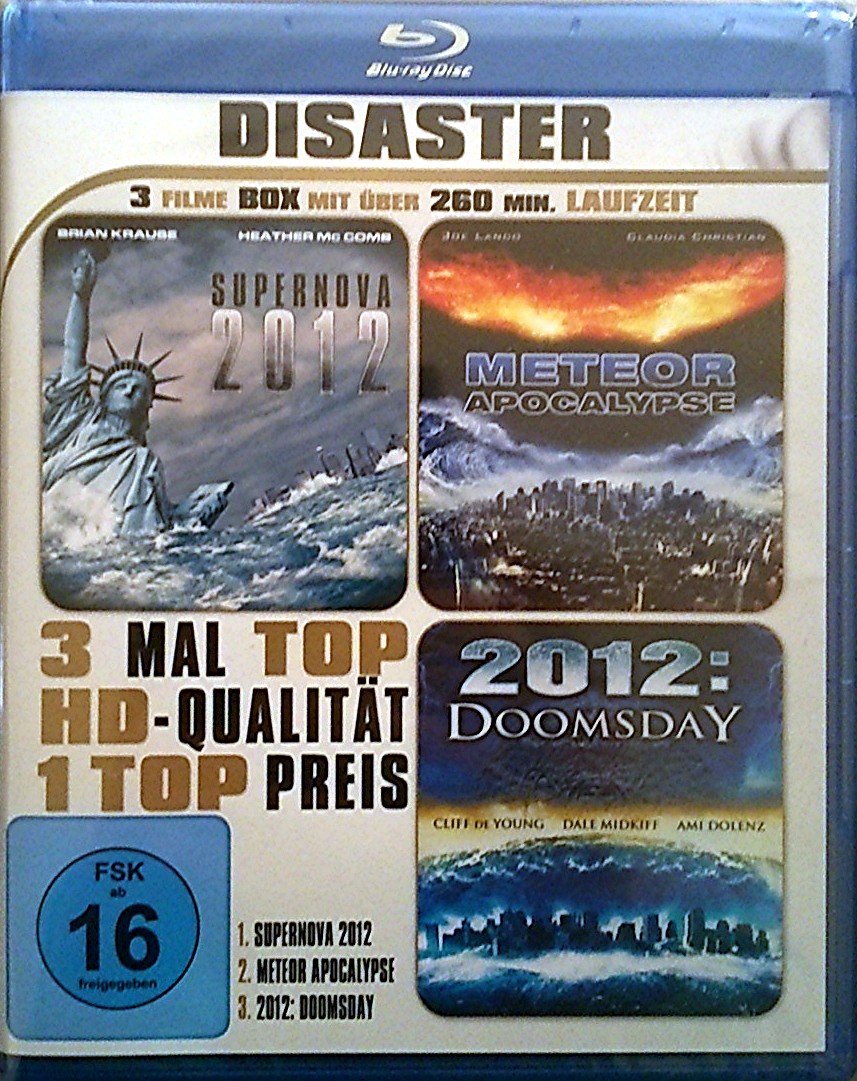 Disaster - 3 Filme Box - Supernova 2012 - Meteor Apocalypse - 2012: Doomsday Films