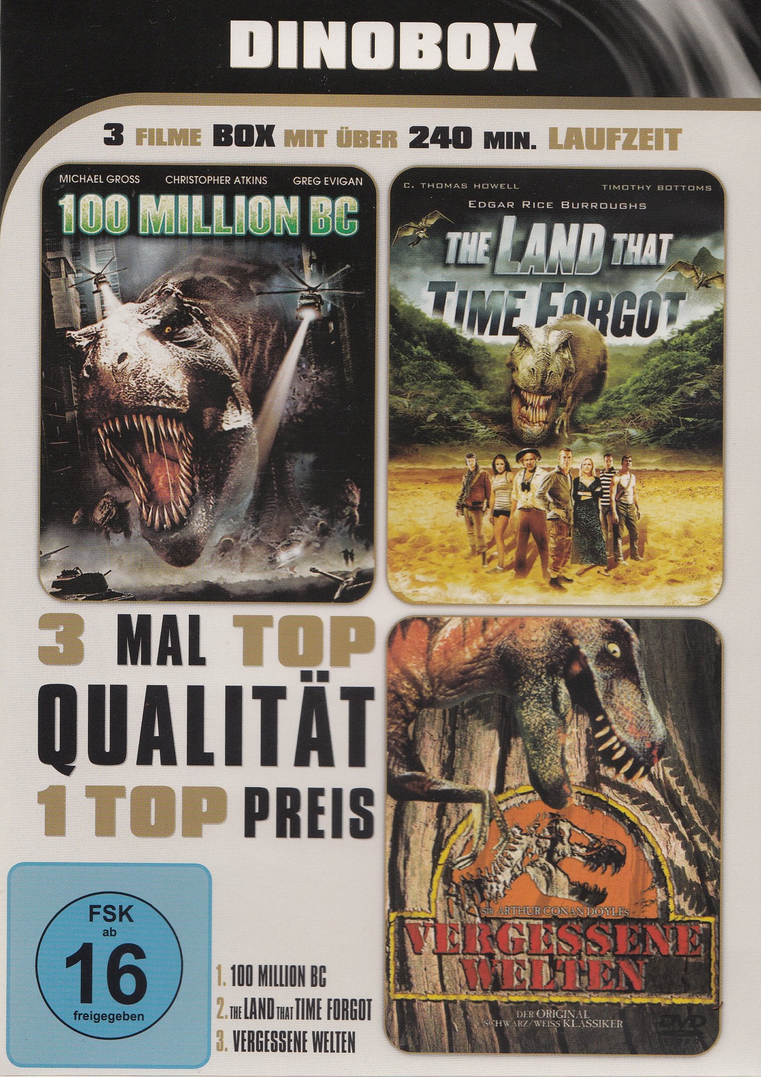 Dino Box : 100 Million BC - The Land That Time Forgot - Vergessene Welten - 3 Filme Films