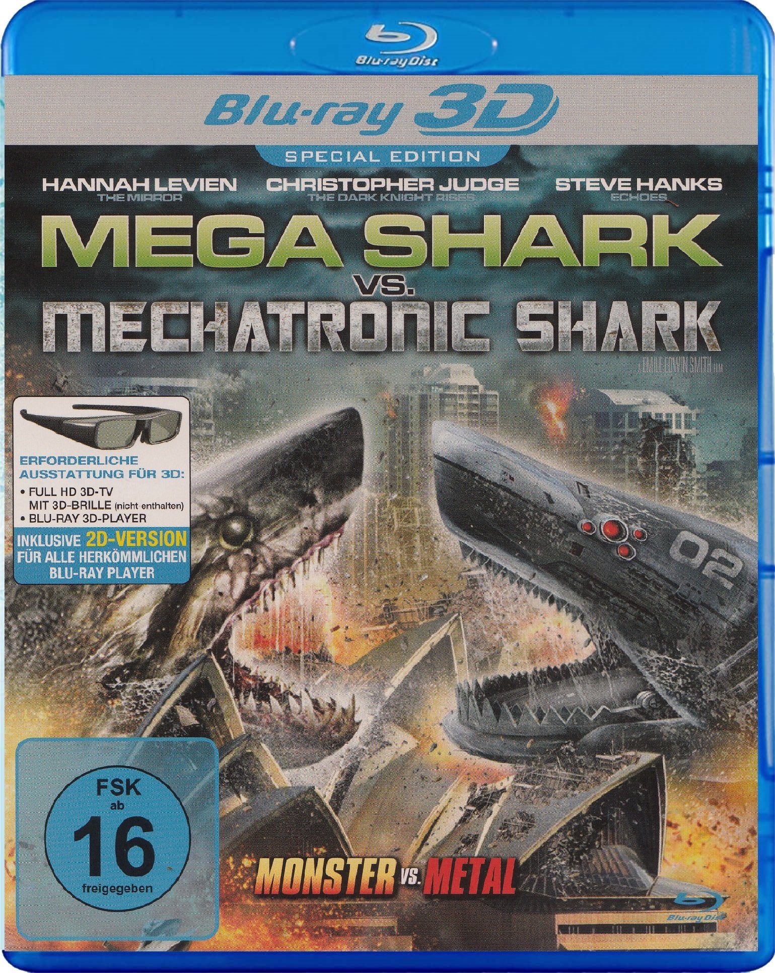 Mega Shark VS. Mechatronic Shark 3D & 2D Blu-ray & Bonusfilm : Monster Films