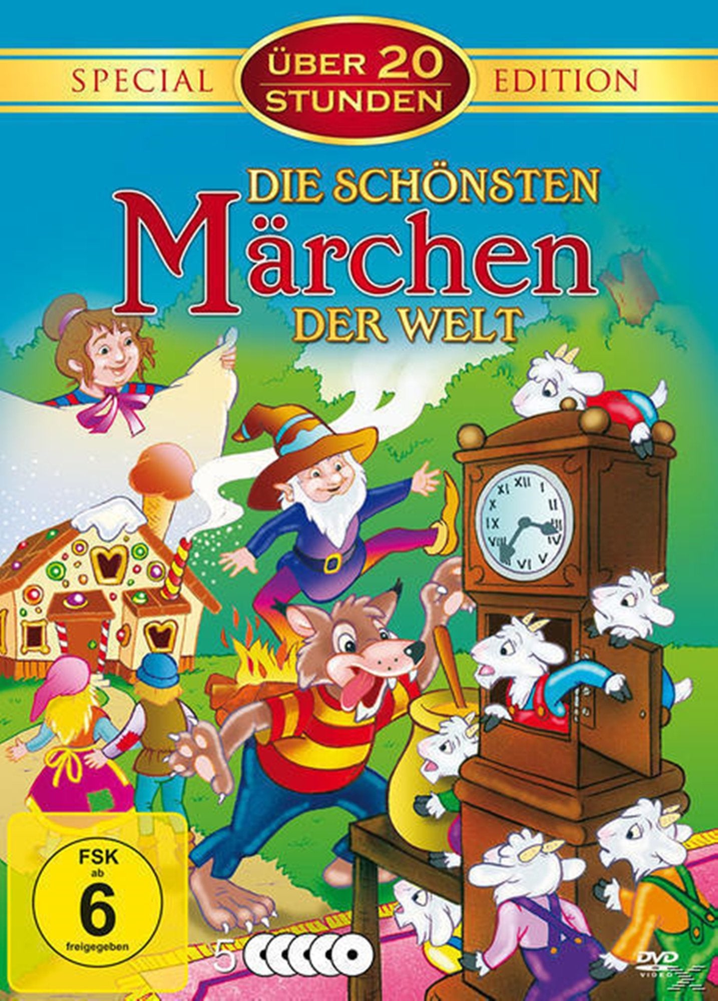 Die schönsten Märchen der Welt : Grimms Märchen - Sagen - Prinzessinnen - Kleine Helden - die schönsten Märchen - 25 Filme 5 DVDs Movies