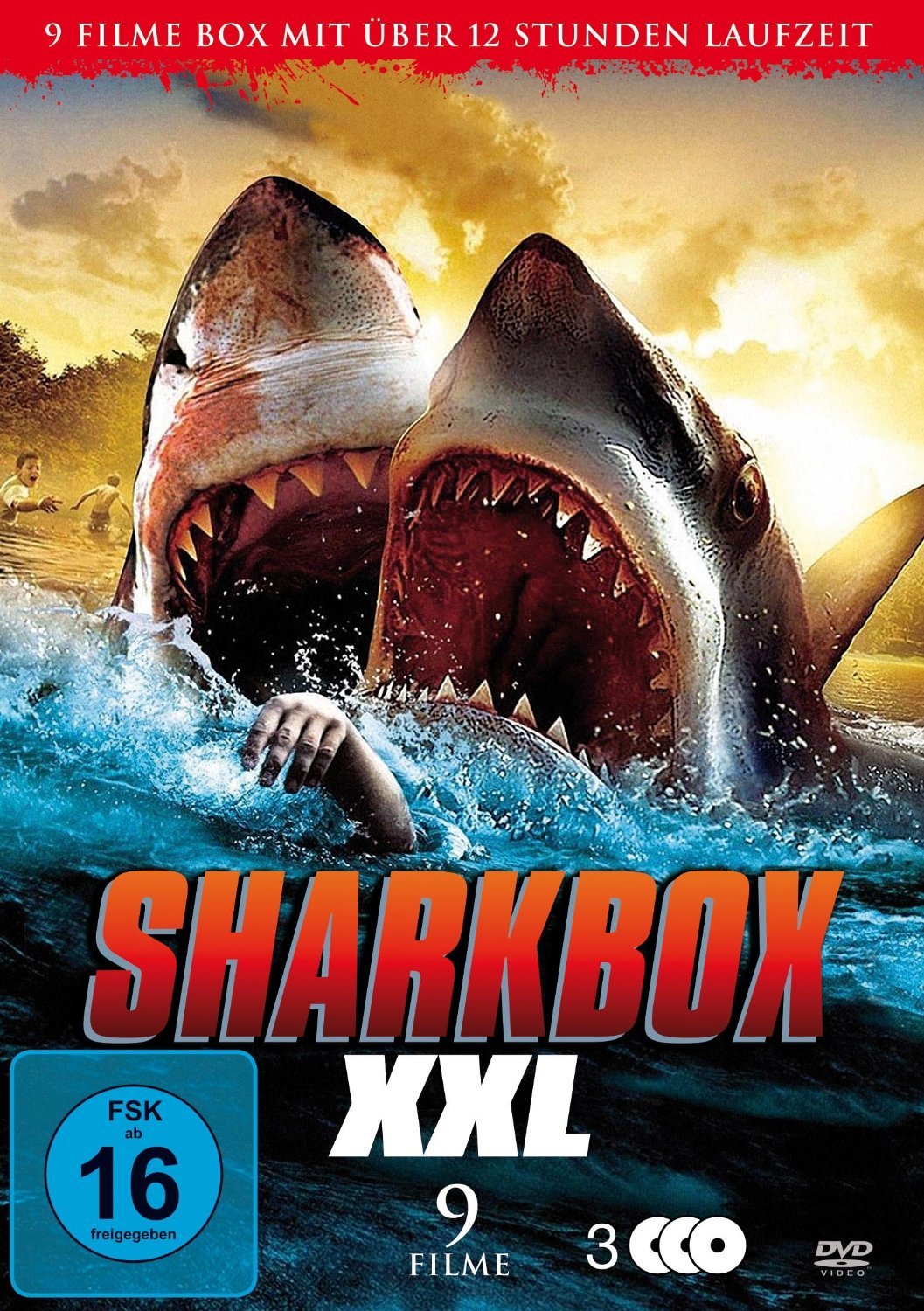 SHARKBOX XXL ( 9 Filme - 3 DVDs - incl Sharknado ) Films