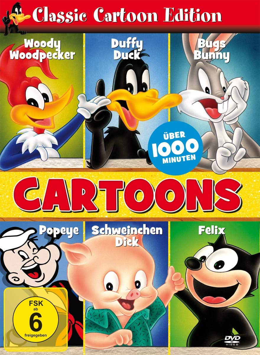 Classic Cartoon Edition : Woody Woodpecker-Duffy Duck-Bugs Bunny-Popeye-Schweinchen Dick-Felix - 6DVD Box Movies