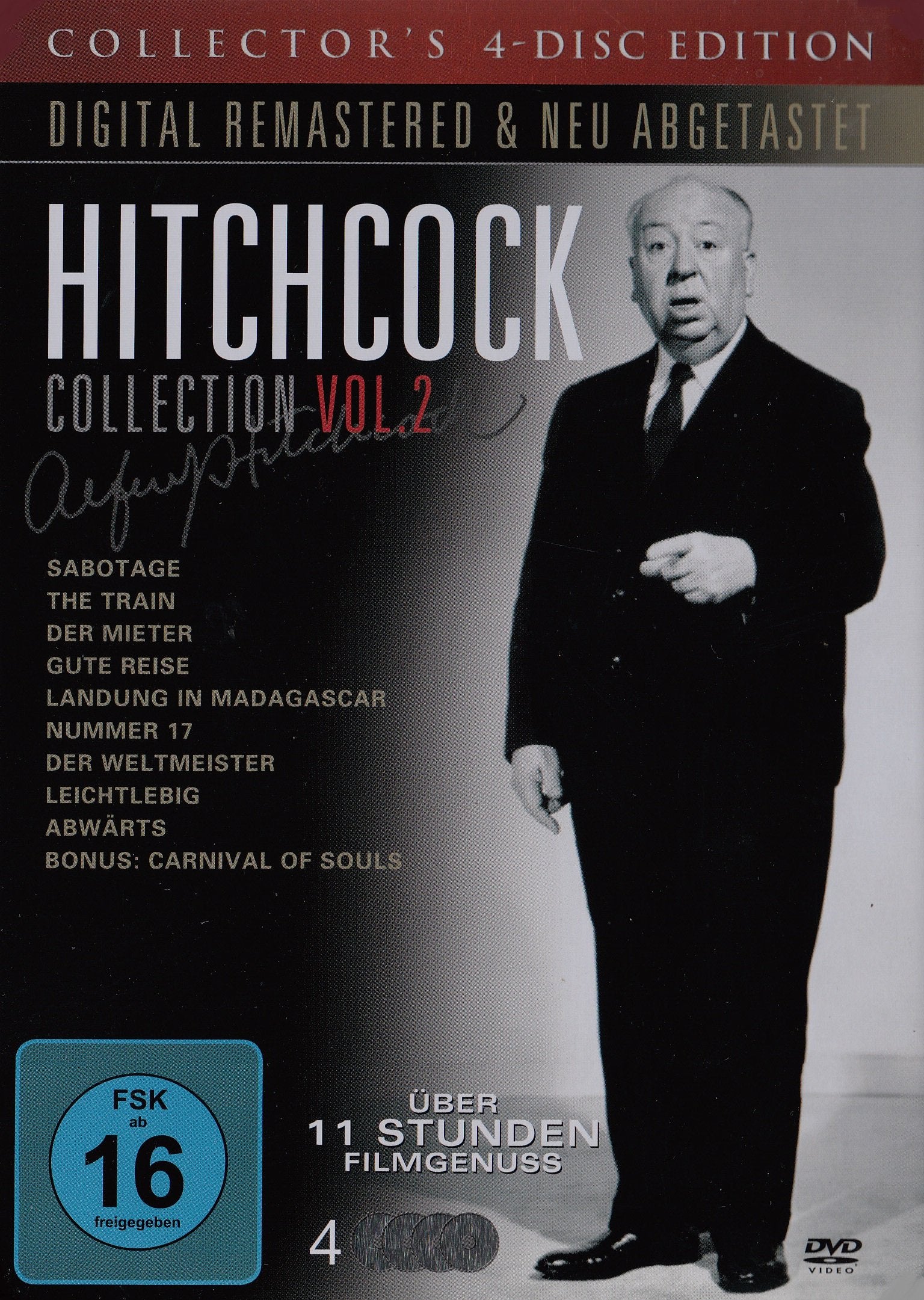 Alfred Hitchcock : Landung in Madagascar - Der Weltmeister - Sabotage - Gute Reise - Nummer 17 - 39 Stufen - Der Mieter - Leichtlebig - Abwärts - 4DVD Steelbox Movies