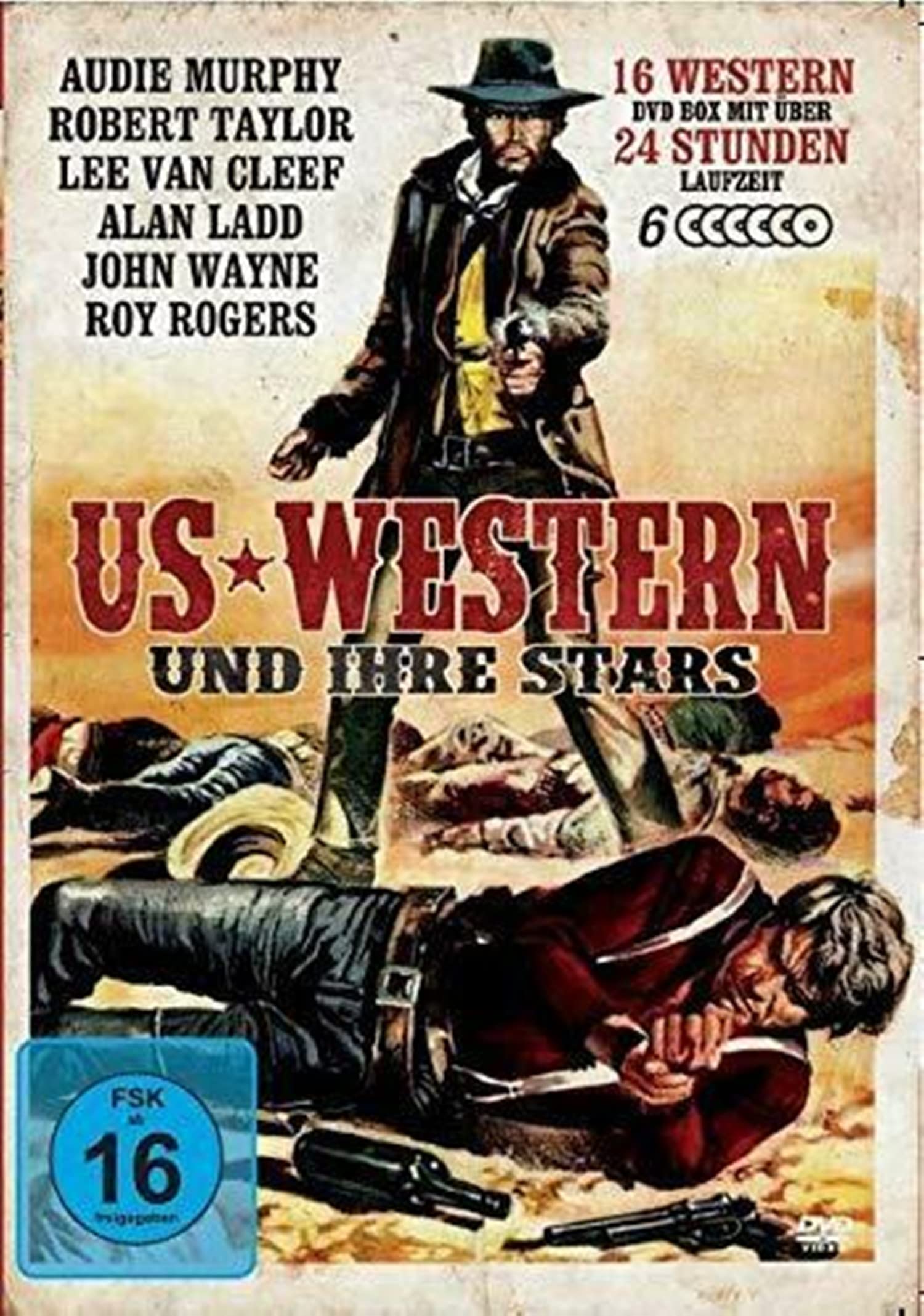 Die größten US Western der 50er Jahre mit John Wayne + Alan Ladd + Robert Taylor + Roy Rogers + Audie Murphy 16 Filme DVD Box Movies