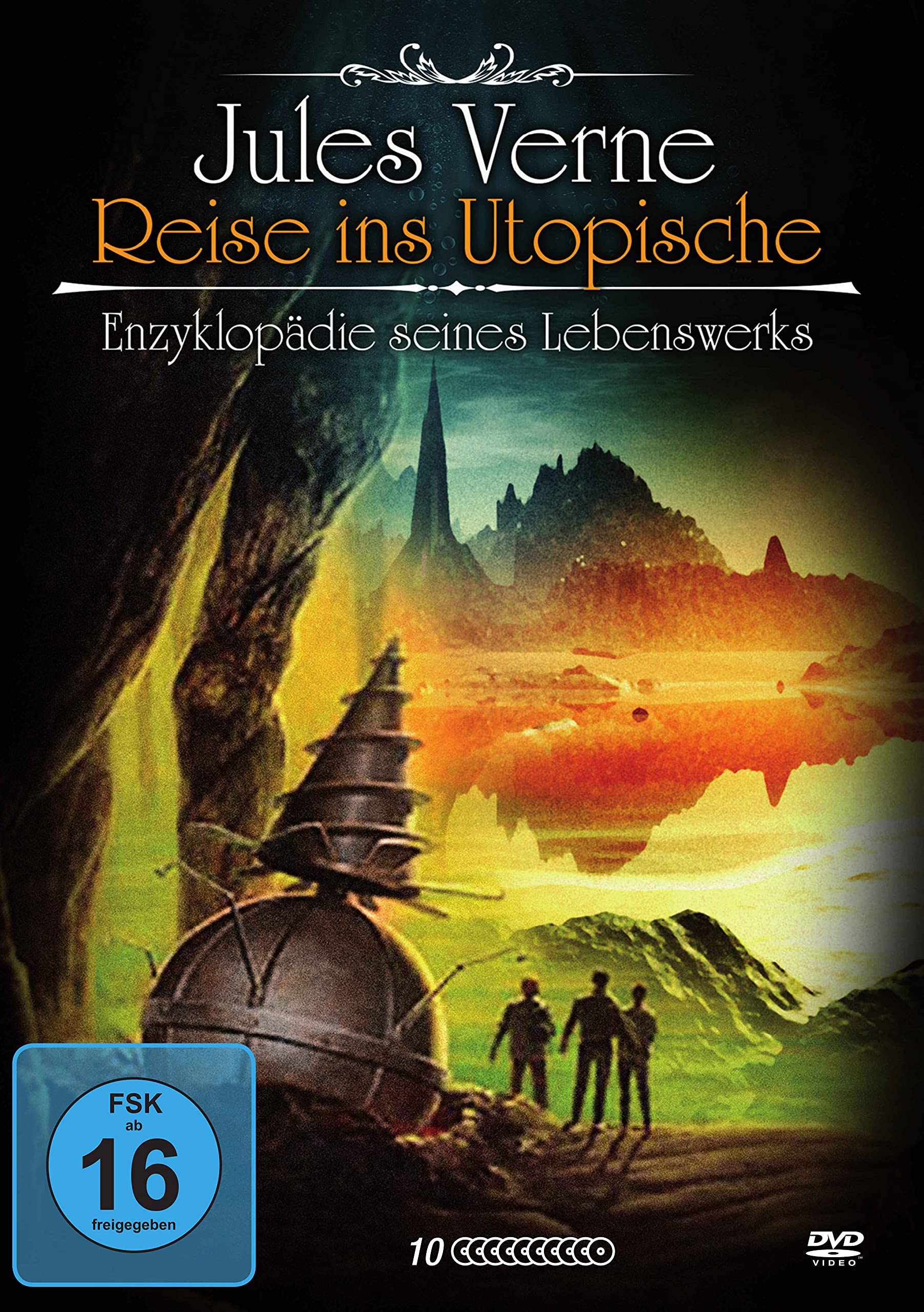 Jules Verne – Reise ins Utopische – Science Fiction Sammlung – Reise zum Mittelpunkt der Erde / 20000 Meilen unter dem Meer / Und mehr Filme Klassiker in dieser Box Movies