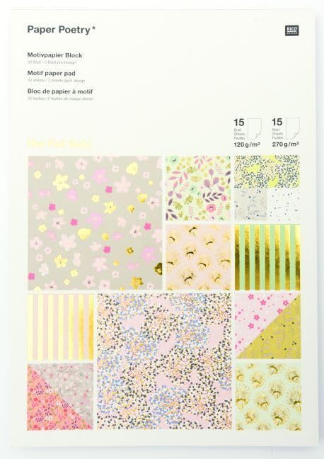 Motivpapierblock, Bouquet Sauvage Hobbies & Crafts