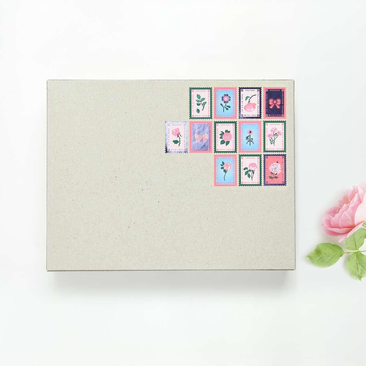 Mini Sticker La vie en Rose, Briefmarken FSC MIX Hobbies & Crafts