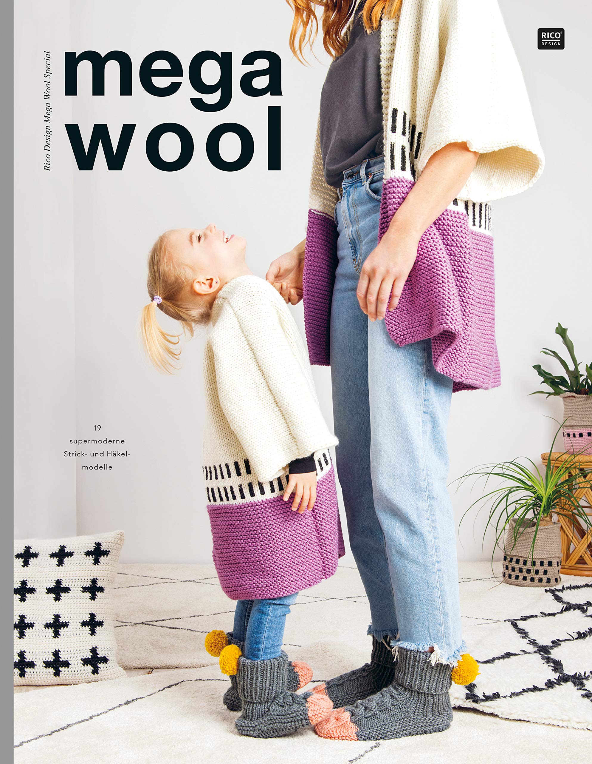 mega wool: Rico Design Mega Wool Special - 19 supermoderne Strick- und Häkelmodelle Hobbies & Crafts