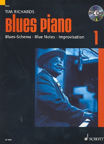 BLUES PIANO Band 1 (+CD) mit Bleistift -- Blues-Schema - Blue Notes - Improvisation - das technische Rüstzeug für den angehenden Blues-Pianisten, von Tim Richards (Noten/sheet music) cd