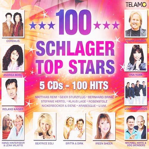 100 Schlager Top Stars - 5 CDs - 100 Hits Music