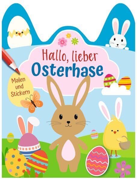 Hallo, lieber Osterhase: Mal- und Stickerbuch für Kinder ab 3 Jahren Tiptoi & Games