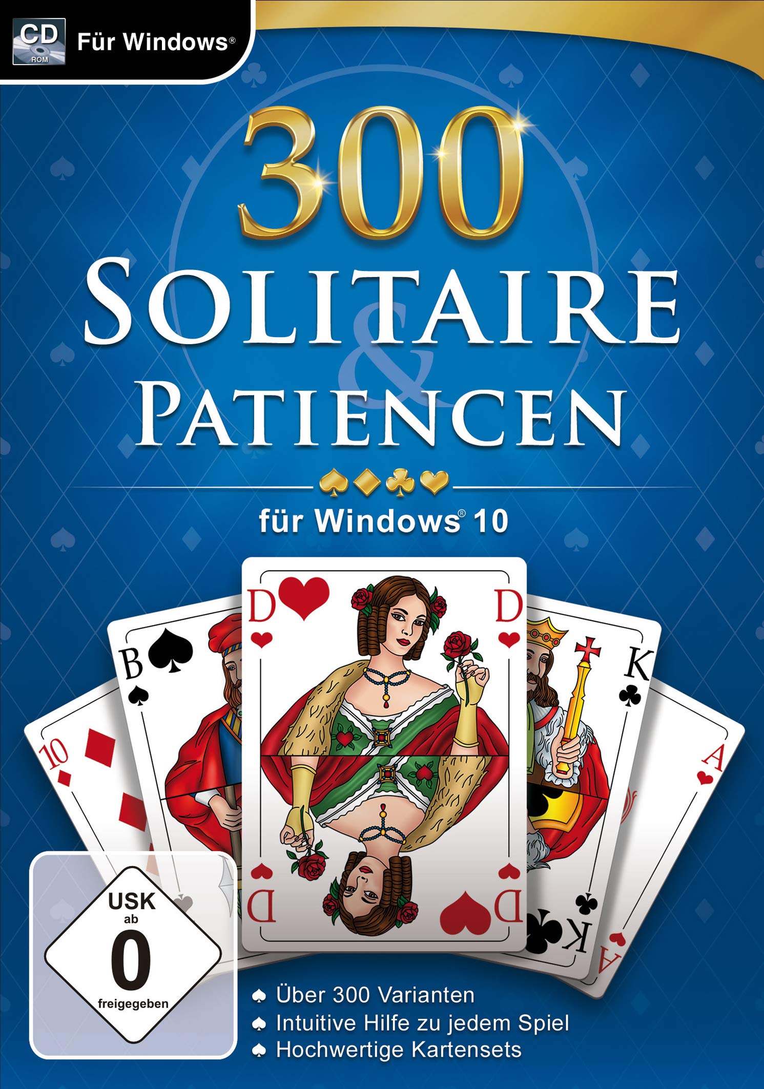 300 Solitaire & Patiencen. Für Windows Vista/7/8/10 PC