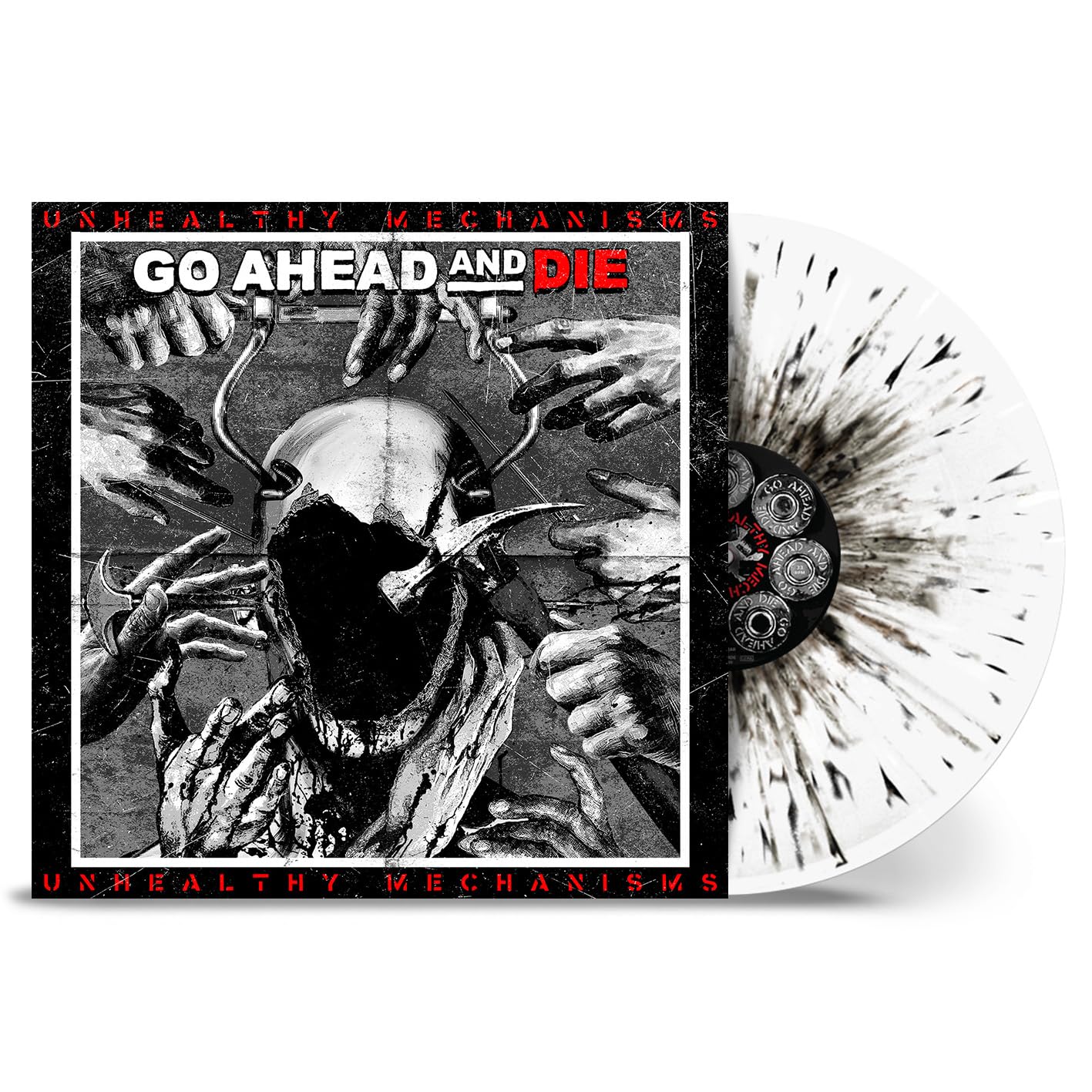 Unhealthy Mechanisms(Ltd.White-Black Splatter) Metal & Hardrock