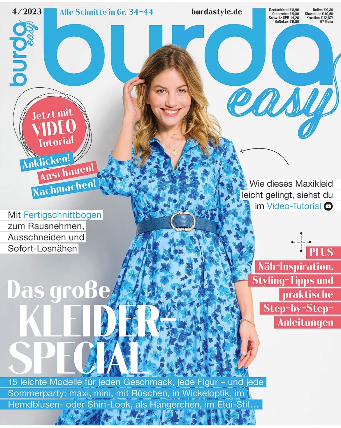 burda easy Nähmagazin 2023/04 Schnittmuster für Nähanfänger Hobbies & Crafts