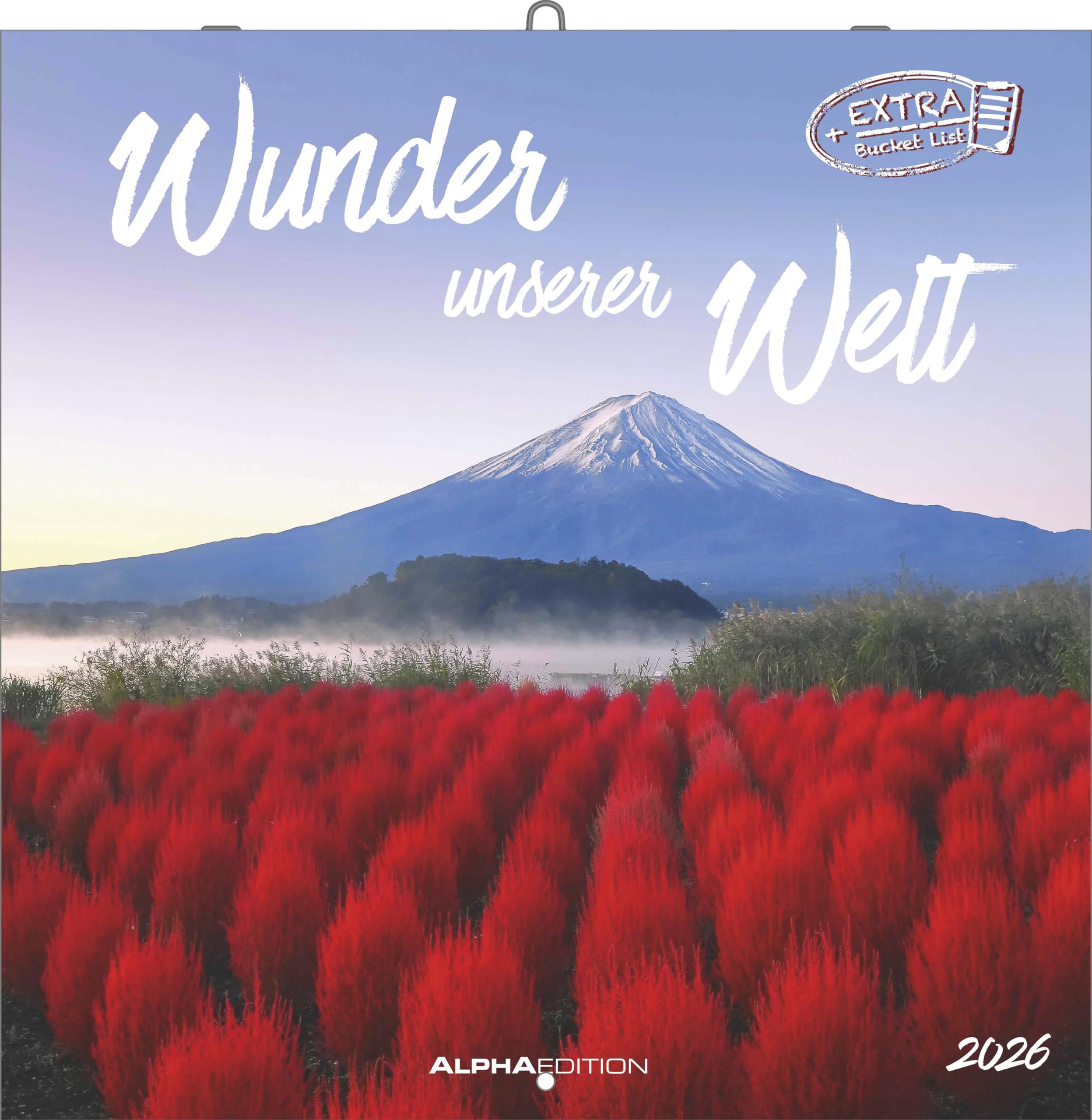 Alpha Edition - Wunder unserer Welt 2026 Broschürenkalender, 30x30cm, Wandkalender mit Platz für Notizen und Termine, Monatsübersicht und Ferientermine DE/AT/CH Leisure, Home & Garden