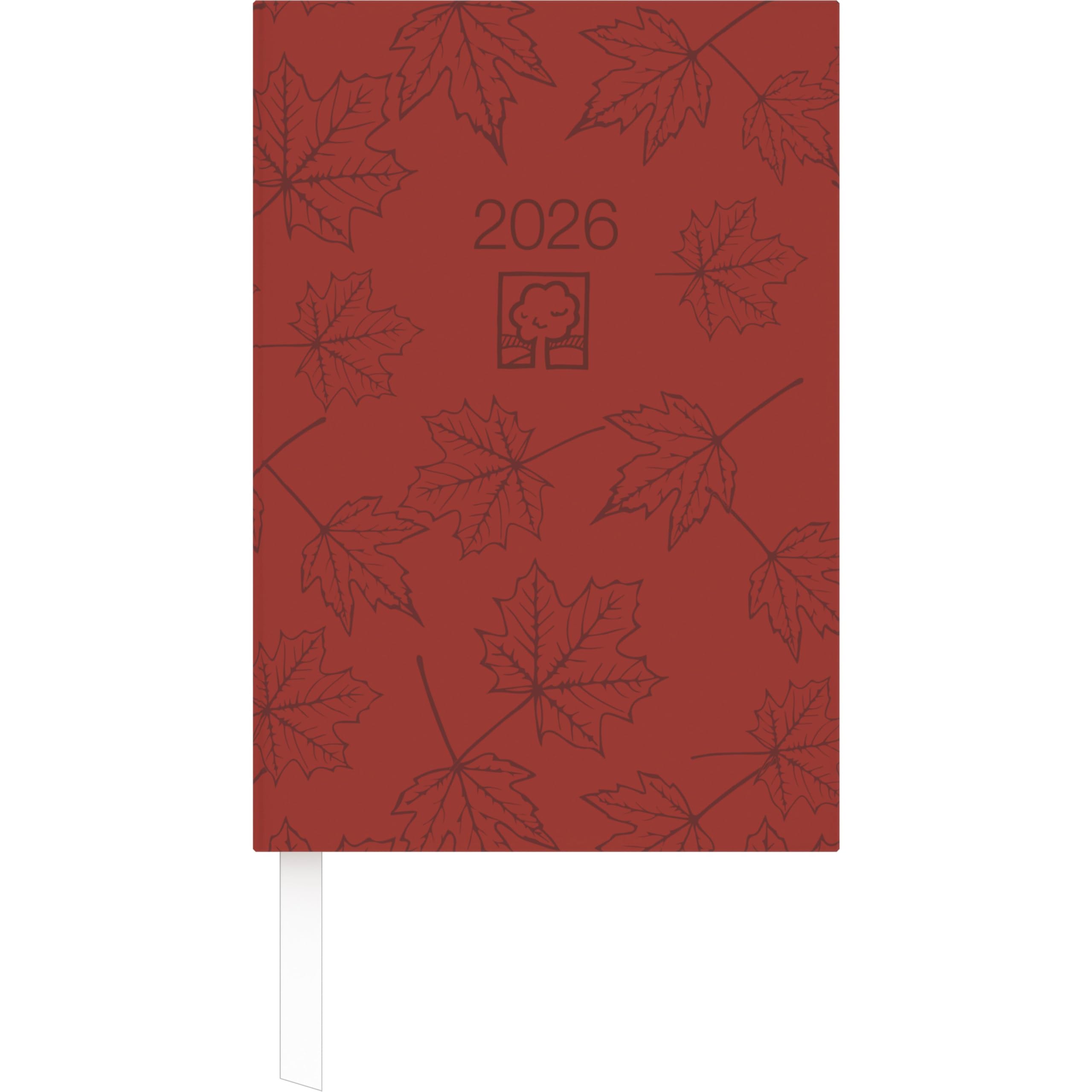Wochenbuch rot 2026 - Bürokalender 14,6x21 cm - 1 Woche auf 2 Seiten - 128 Seiten - Notizbuch - Blauer Engel - 766-0711 Leisure, Home & Garden