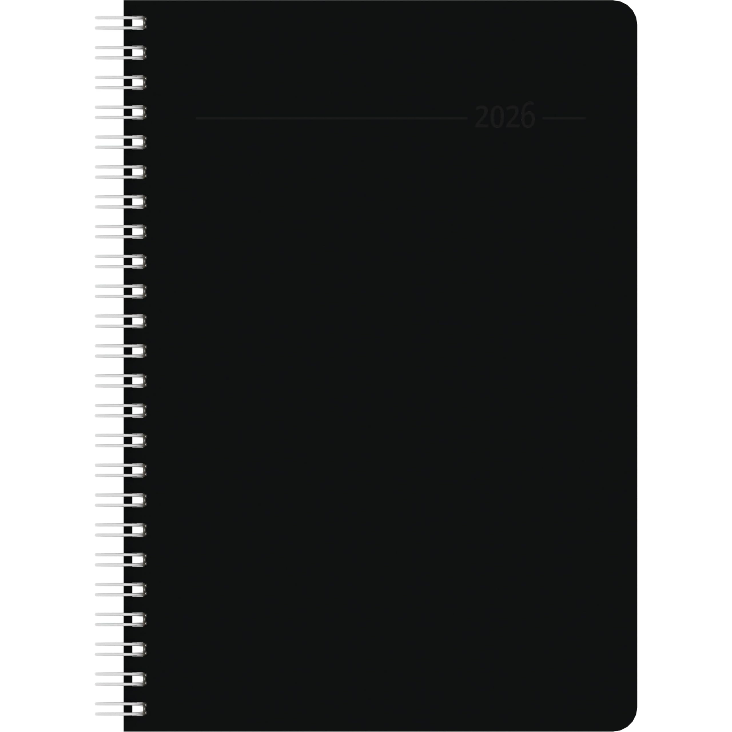 Wochenplaner Balacron schwarz 2026 - Büro-Kalender A5 - Cheftimer - black - Ringbindung - 1 Woche 2 Seiten - 128 Seiten - Zettler Leisure, Home & Garden