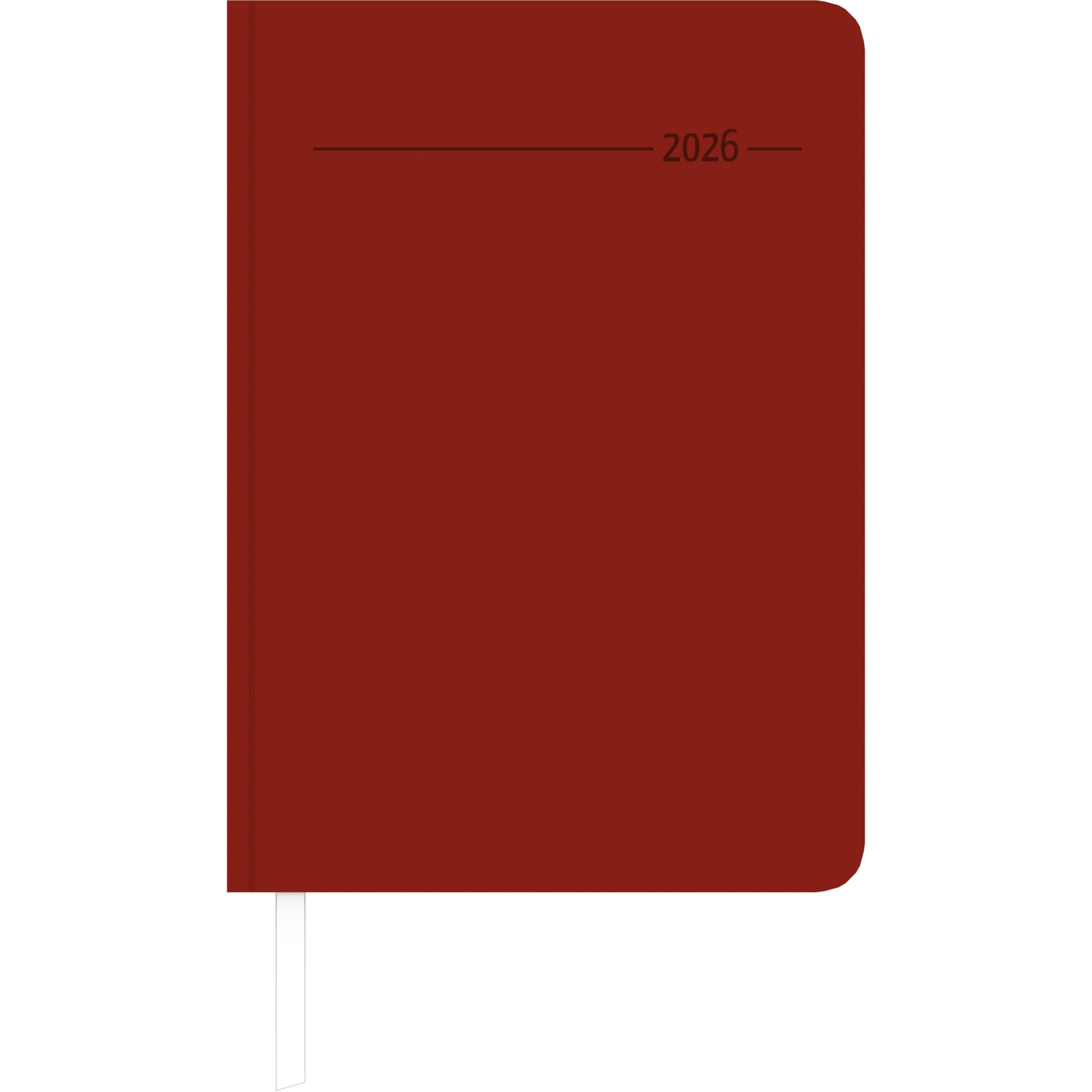 Wochenplaner Tucson rot 2026 - Büro-Kalender A5 - Cheftimer - red - 1 Woche 2 Seiten - 128 Seiten - Tucson-Einband - Zettler Leisure, Home & Garden