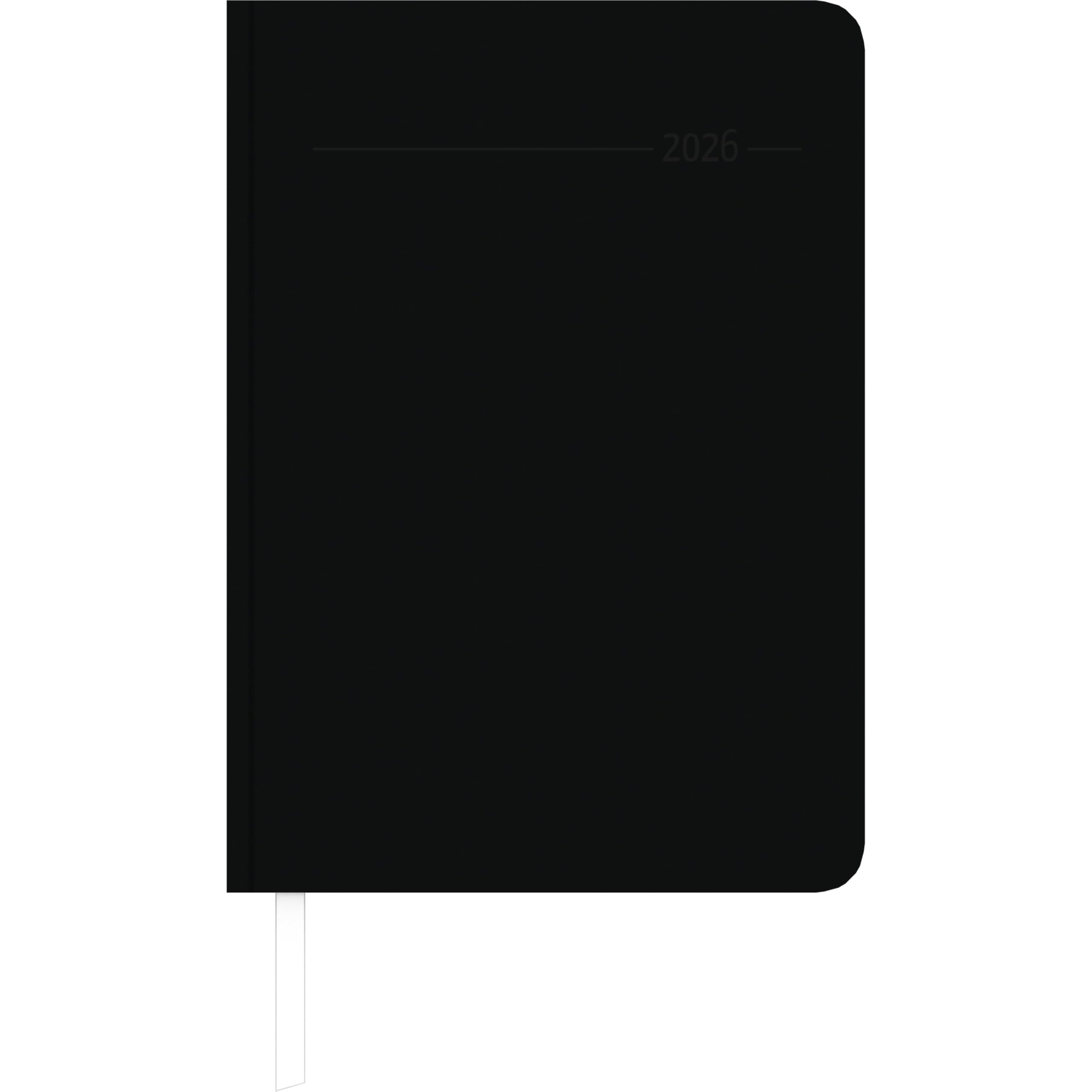 Wochenplaner Tucson schwarz 2026 - Büro-Kalender A5 - Cheftimer - black - 1 Woche 2 Seiten - 128 Seiten - Tucson-Einband - Zettler Leisure, Home & Garden