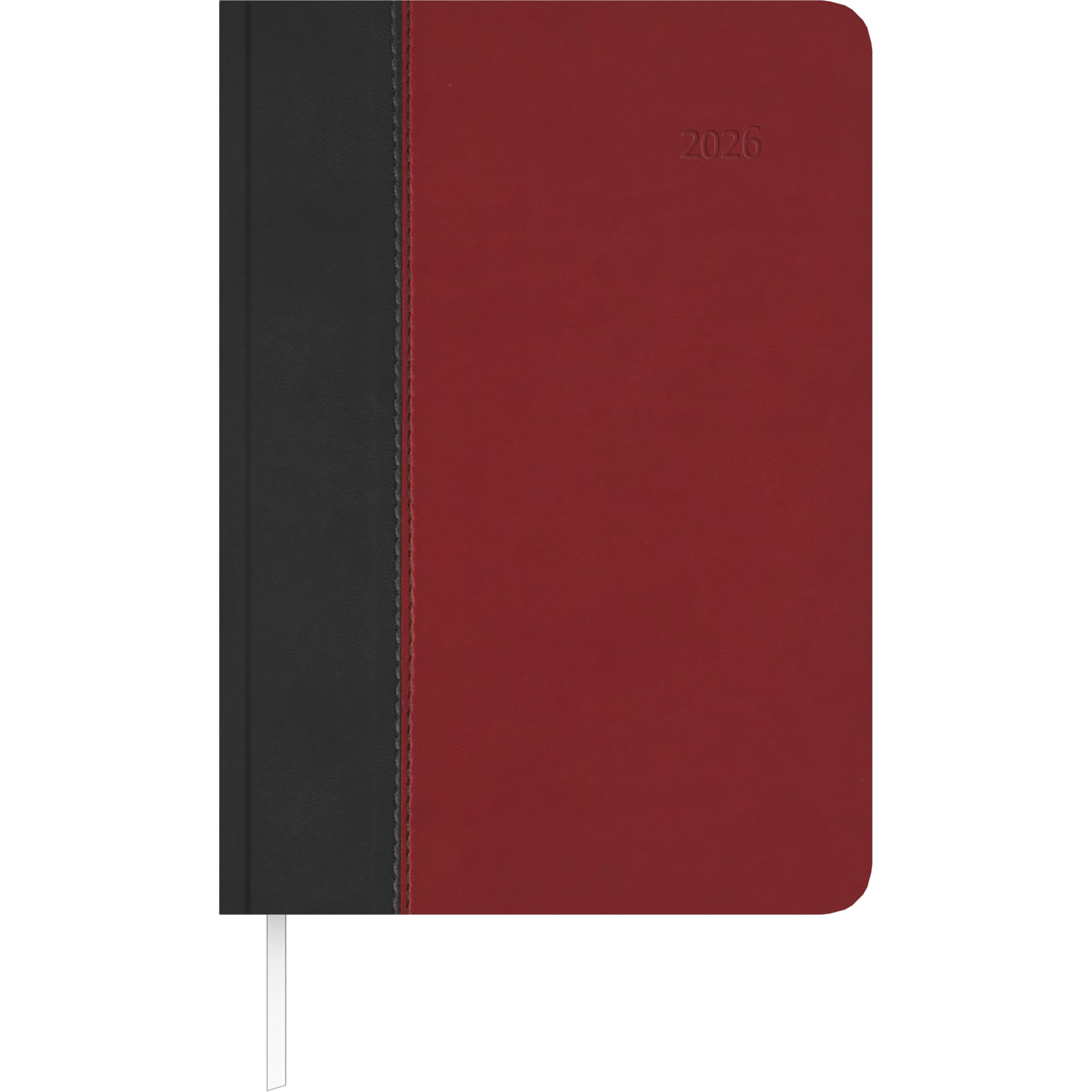 Buchkalender Premium Fire schwarz-rot 2026 - Büro-Kalender A5 - Cheftimer - 1 Tag 1 Seite - 416 Seiten - Tucson-Einband - Zettler Leisure, Home & Garden