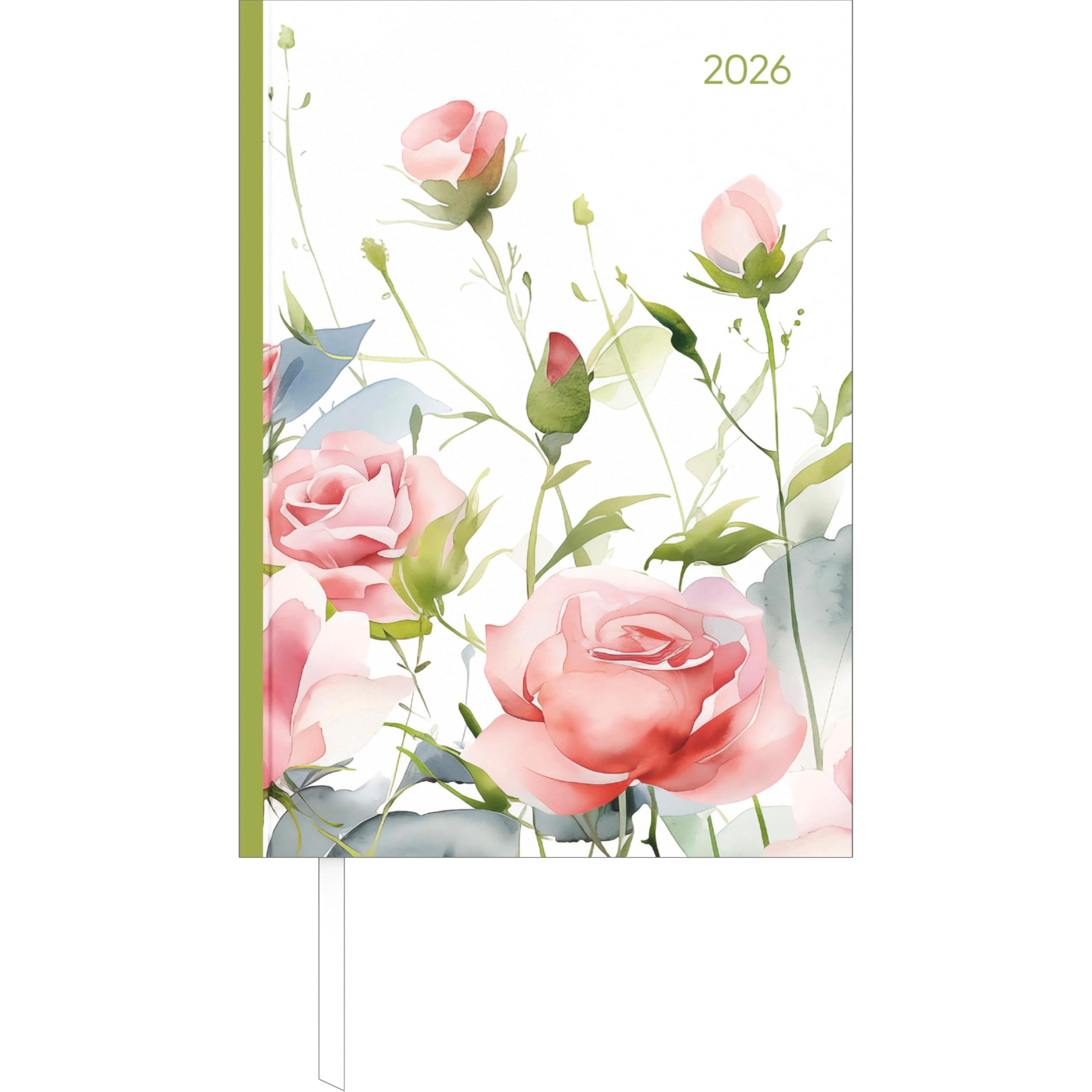 Buchkalender Style Roses 2026 - Büro-Kalender A5 - Cheftimer - 1 Tag 1 Seite - 352 Seiten - Rose - Alpha Edition Leisure, Home & Garden