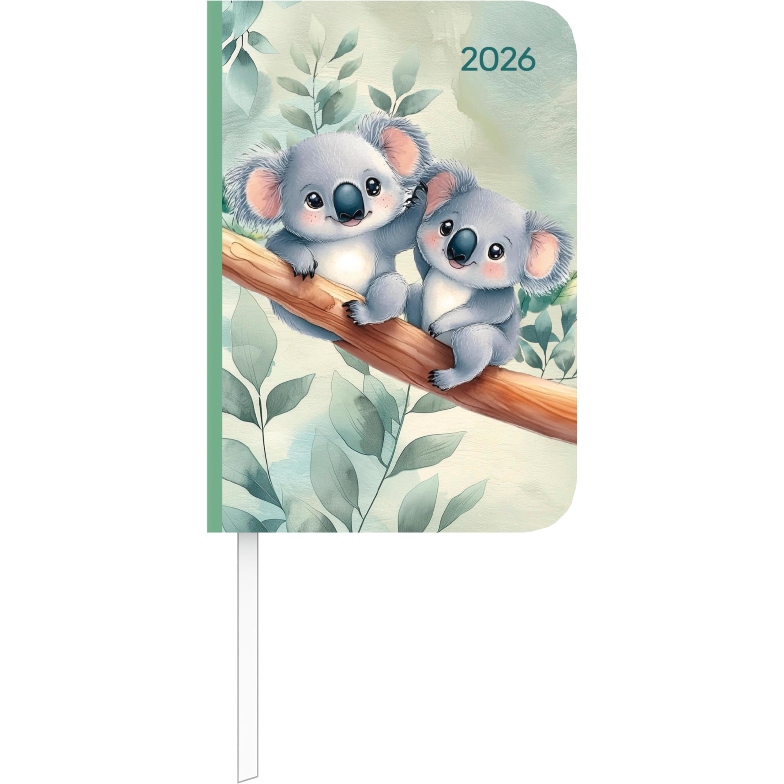 Lady Journal Mini Koala 2026 - Taschen-Kalender 8x11,5 cm - Muster - Weekly - 144 Seiten - Notiz-Buch - Alpha Edition Leisure, Home & Garden