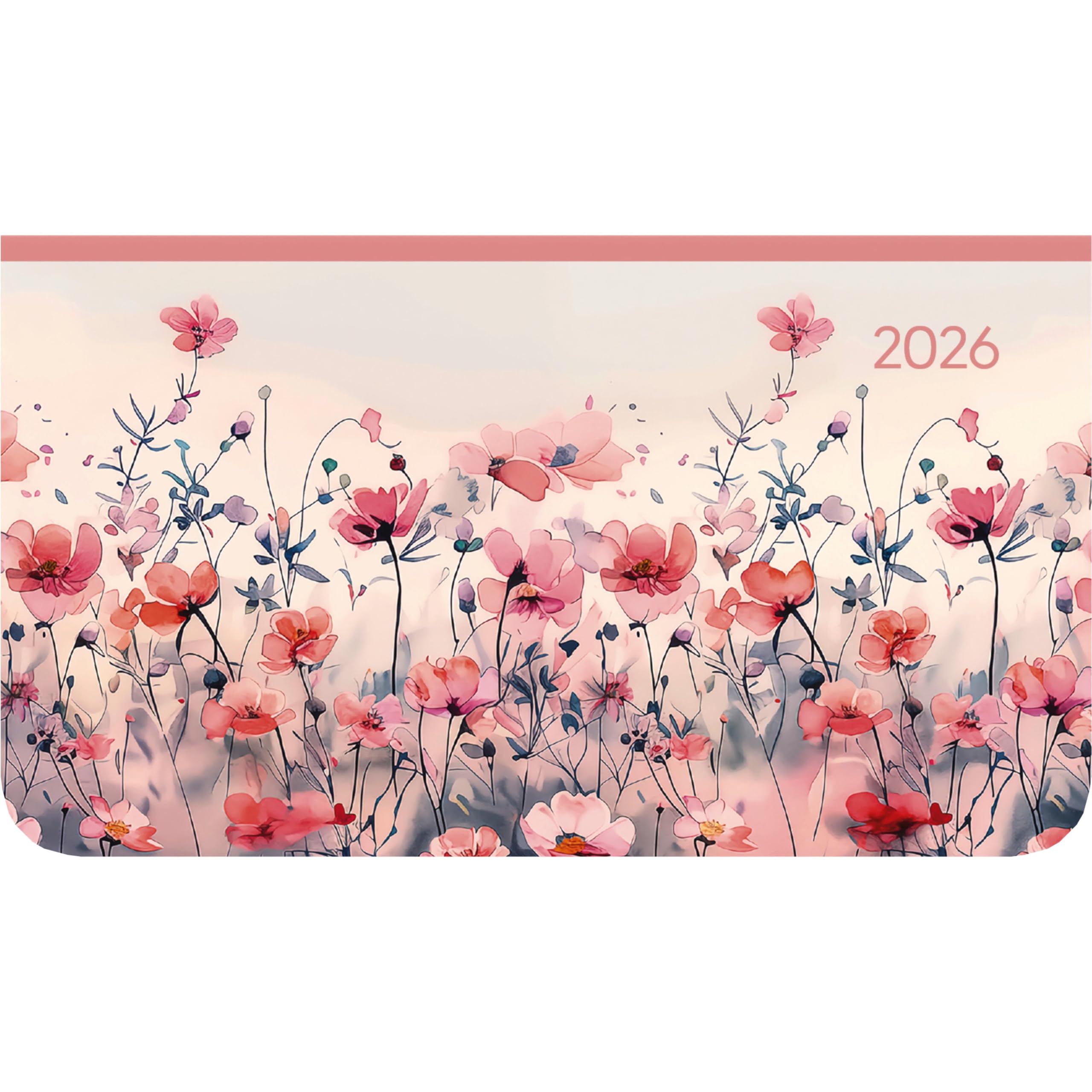 Ladytimer Pad Flower Field 2026 - Taschen-Kalender 15,6x9 cm - Blumen - Weekly - 128 Seiten - Notiz-Buch - Alpha Edition Leisure, Home & Garden