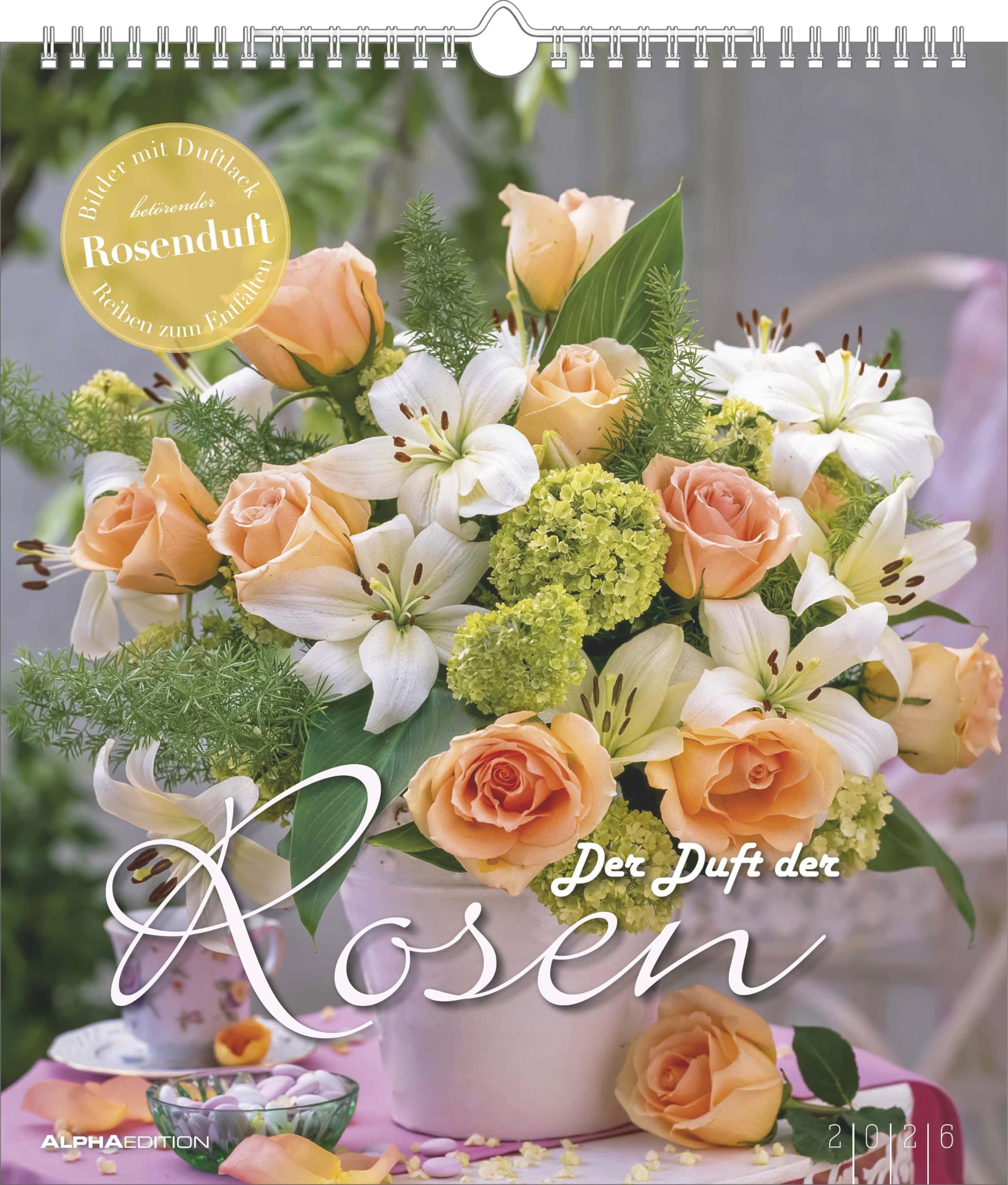 Der Duft der Rosen 2026 - Bildkalender 30x34 cm - Kalender mit wohl riechendem Duftlack - Duftkalender - Wandkalender - Blumenkalender Leisure, Home & Garden