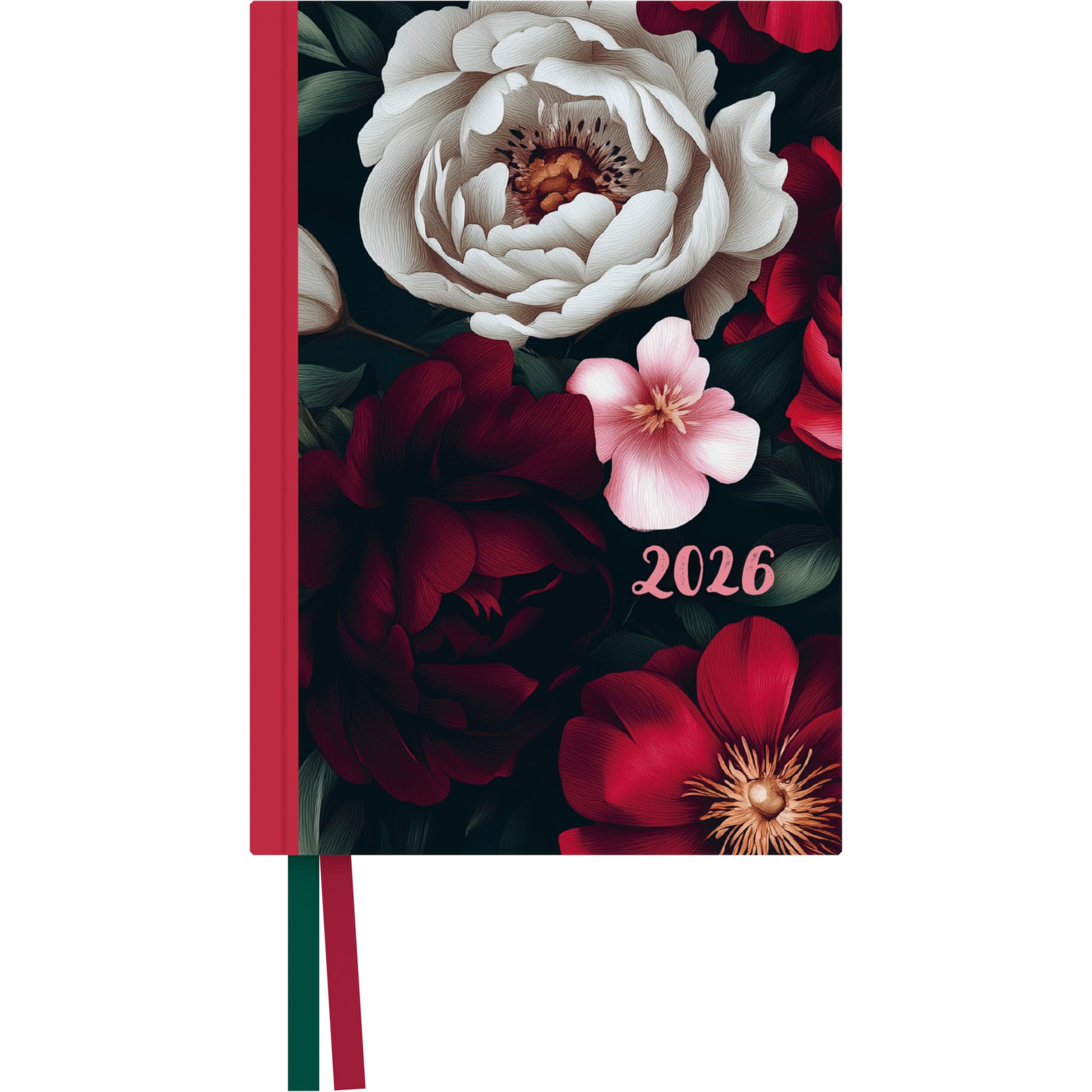 Dark Flowers Taschenkalender 2026 - Blumen-Design - Terminplaner mit Wochenkalendarium - Format 11,3 x 16,3 cm Film, Art & Culture