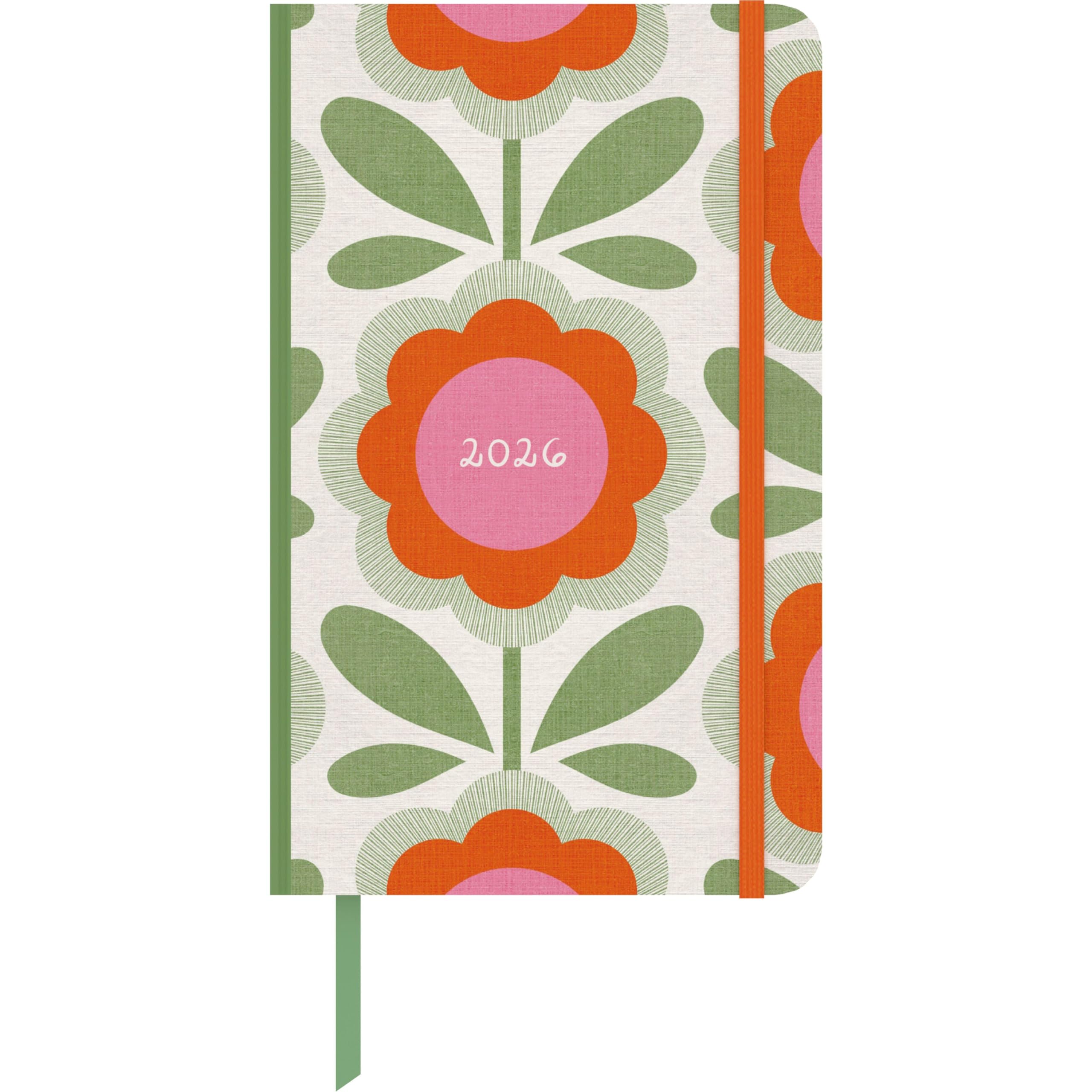 DUMONT - Dom Vari Blossom 2026 - Pocket Calendar Large 13 x 21 cm - Weekly Notebook Calendar with Closure Strap & Folding Pocket, Perfect Companion for Work, School & Everyday Use book