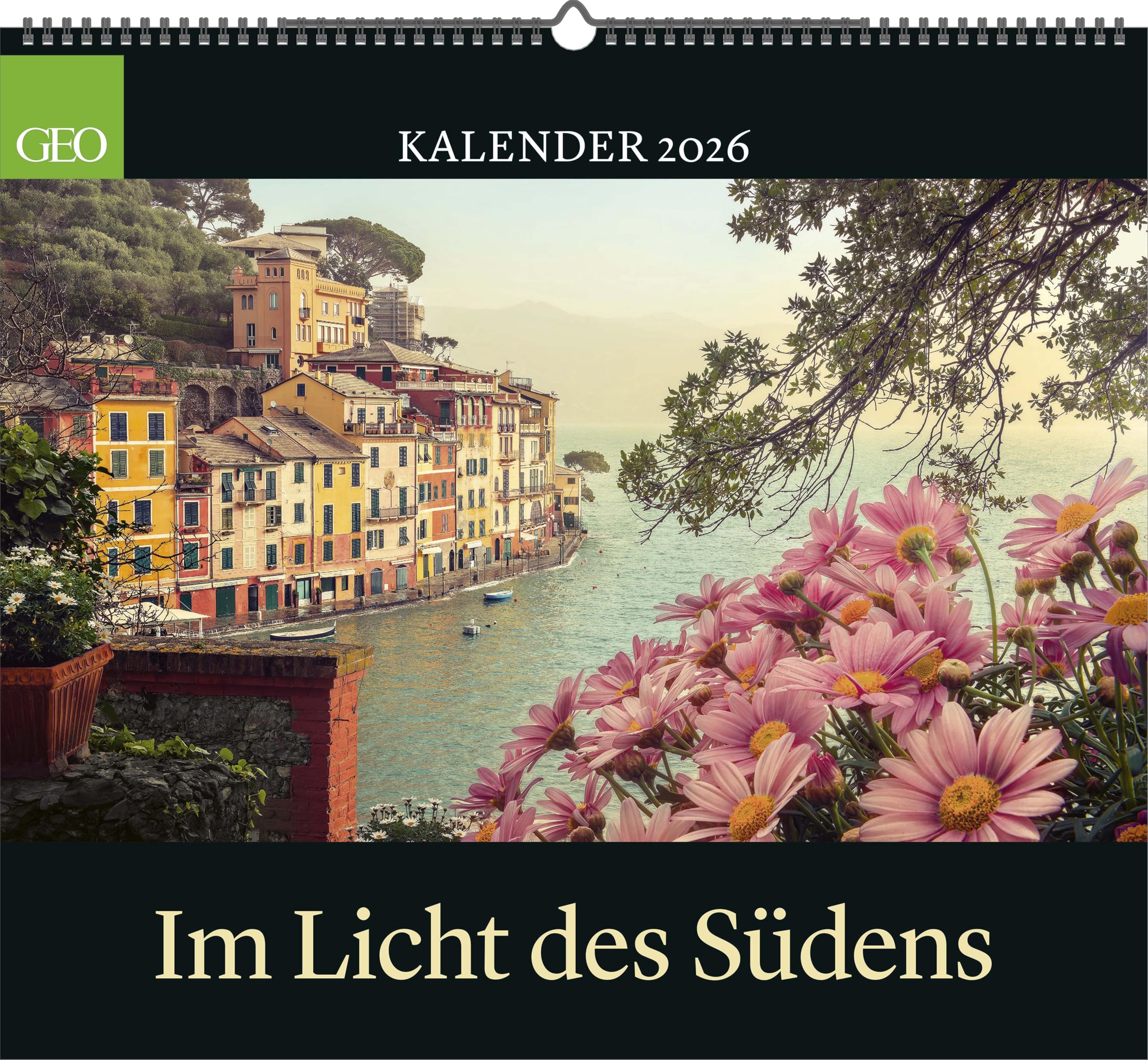 GEO - Im Licht des Südens 2026 – Wandkalender 50x45 cm, Poster-Kalender mit Mittelmeer-Landschaften, 12 Monatsblätter & Spiralbindung für Sonnen- und Reiseliebhaber Photography